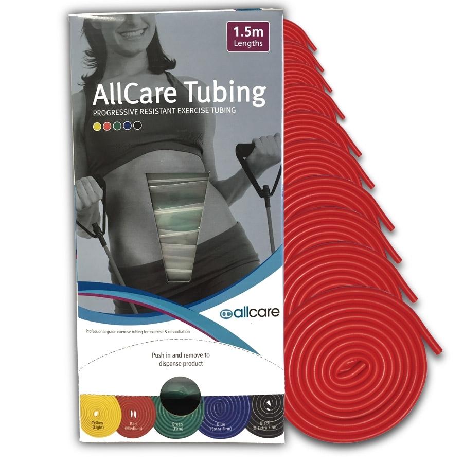 66Fit AllCare Exercise Resistance Bands Set - 1.5 Meter (5 Feet) Premium Latex Tubes for Strength Training, Physical Therapy & Home Workouts - Ideal for Yoga, Pilates, Fitness & Rehabilitation