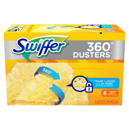 Swiffer 360 Duster Refills - Unscented (6 Pack) for Dusting Furniture, Electronics & Hard-to-Reach Areas - Ideal for Home & Office Cleaning