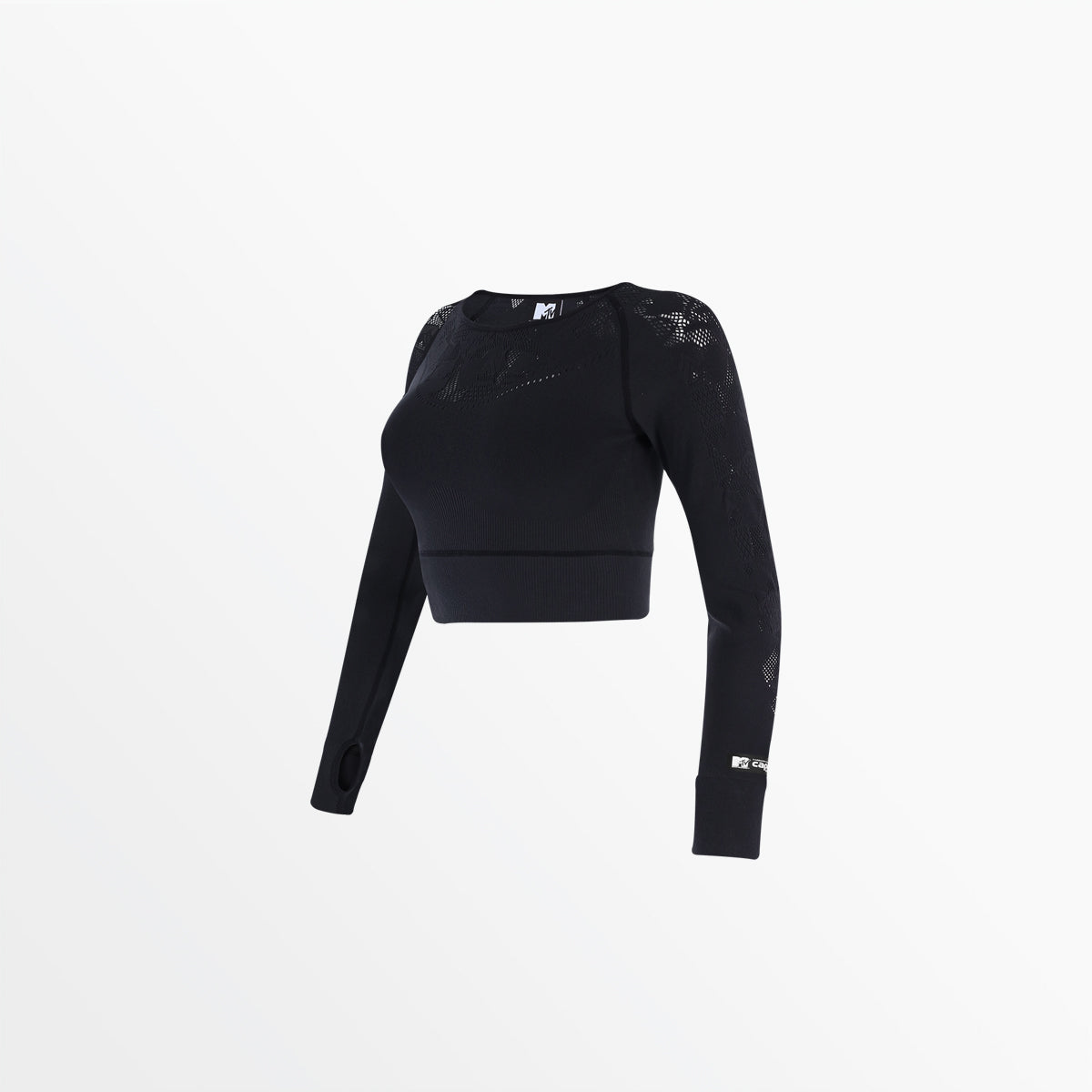 MTV Women's Sporty Long Sleeve Crop Top - Athletic Workout Shirt for Yoga, Running & Gym - Breathable & Comfortable Activewear