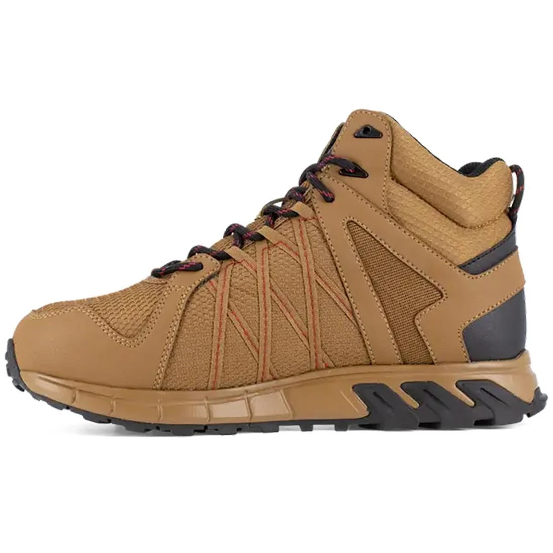 Trailgrip Alloy Toe Work Boots for Men - Coyote Brown Safety Shoes for Construction, Hiking & Outdoor Work