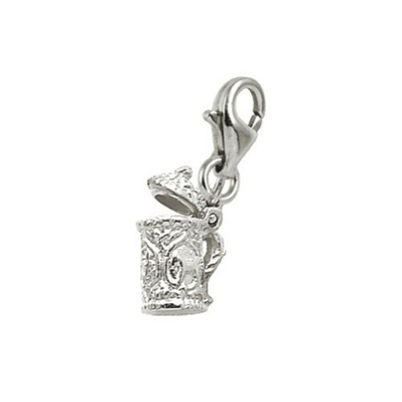 Steel Charm with Lobster Claw Clasp - Jewelry Making Supplies for Bracelets & Necklaces - Perfect for DIY Crafts, Gifts, and Personal Accessories