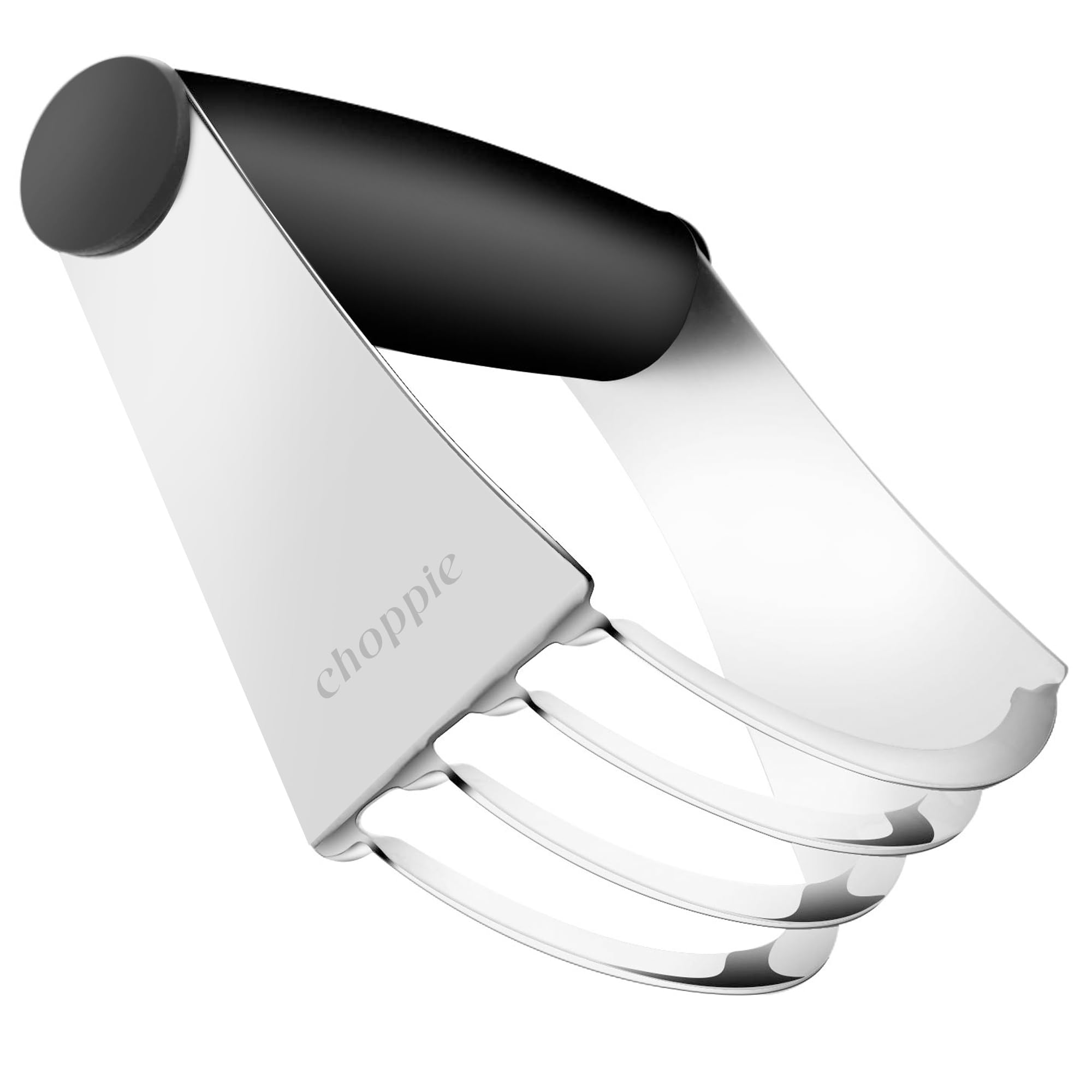 Choppie Stainless Steel Pastry Blender - Heavy Duty Dough Cutter & Professional Baking Tool for Pies, Cookies & Pastries | Dishwasher Safe Kitchen Utensil for Home Bakers (Black)