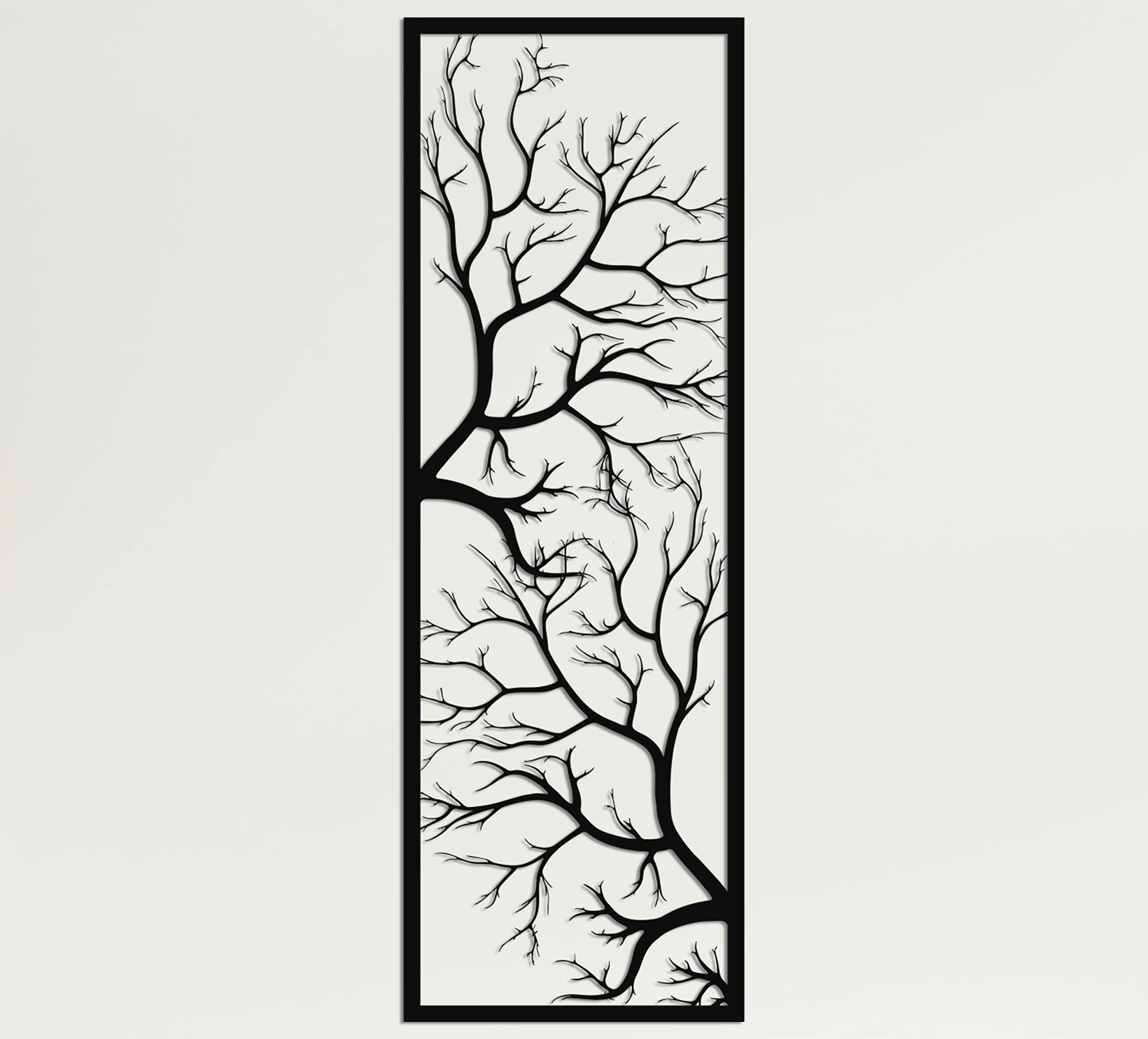 DEKADRON Modern Metal Wall Art - Handcrafted Tree Sign & Geometric Branch Decor for Home & Office (14