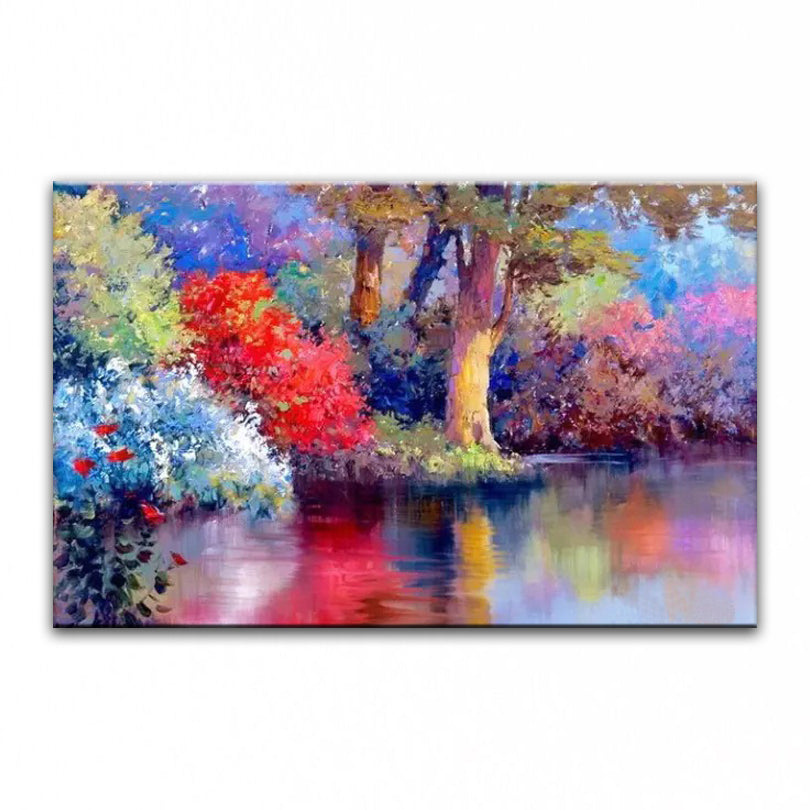 100% Hand Painted Oil Painting on Canvas - High Quality Landscape Knife Artwork for Home Decor | Wall Art for Living Room, Bedroom & Office | DM16072116