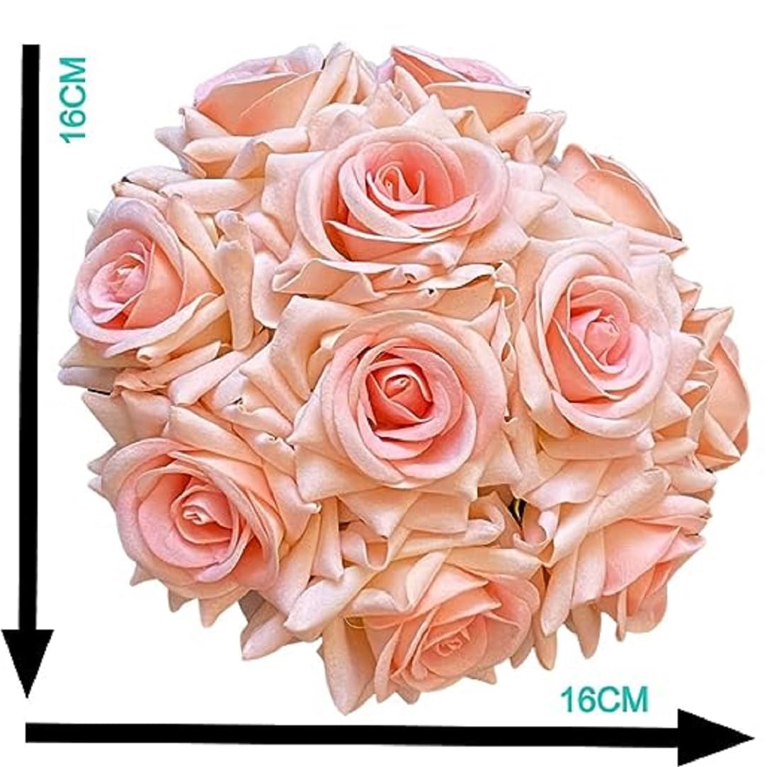 Artificial Flower Hair Bun Maker | Peach Juda Gajra Hair Accessory for Women | Perfect for Weddings, Parties & Festivals