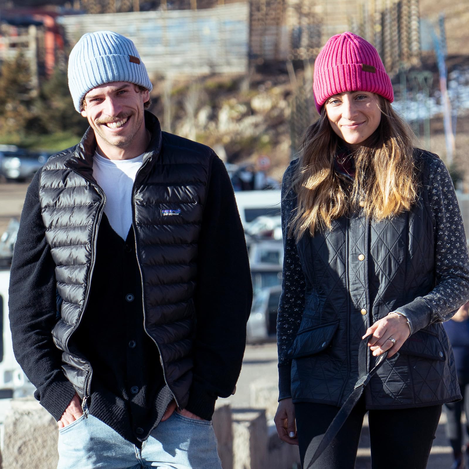 Warm Merino Wool Unisex Winter Beanie Hat for Men & Women - Double Layer Fleece Lined Skull Cap - Perfect for Skiing, Snowboarding & Outdoor Activities