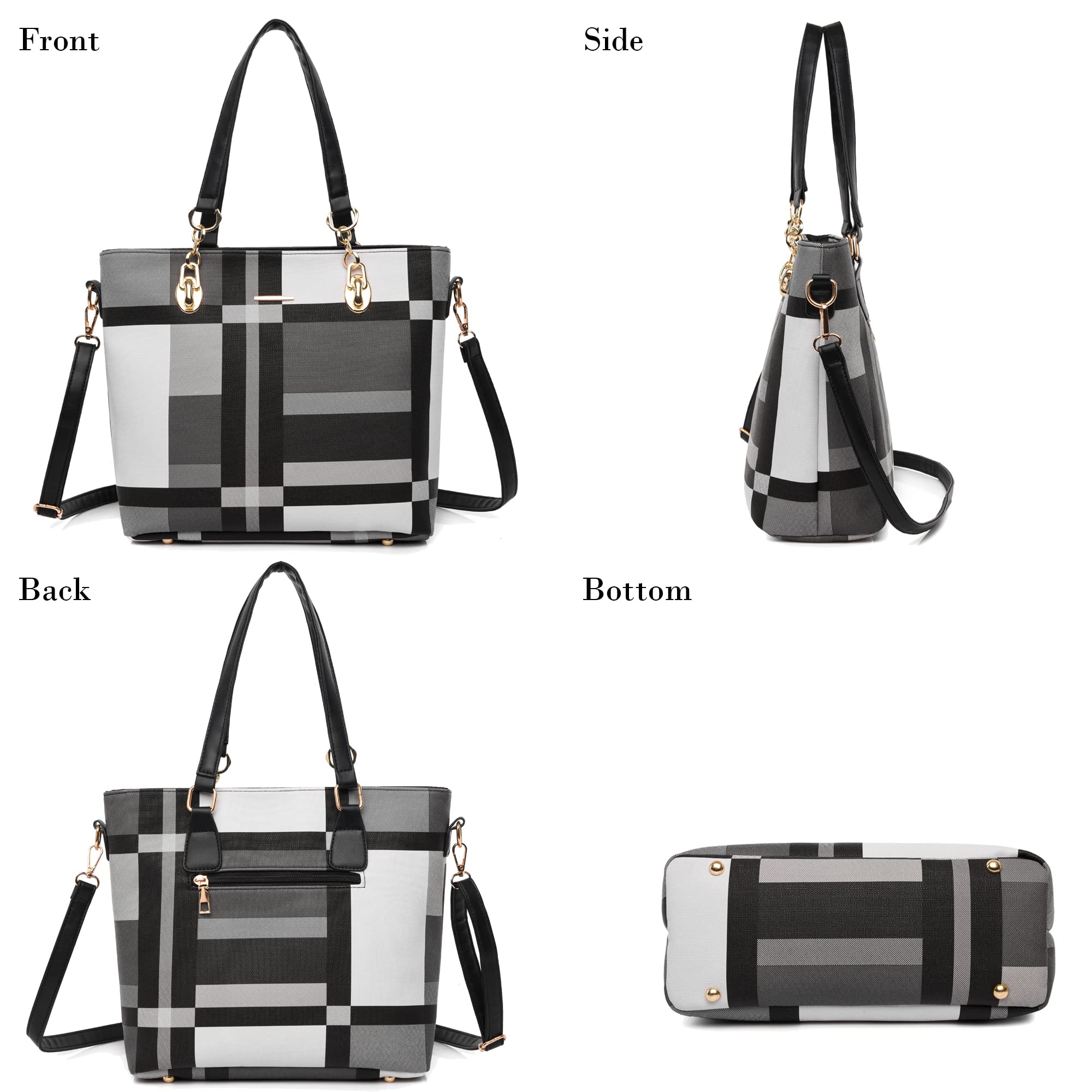 Stylish Women's Synthetic Leather Purse Set - 6-Piece Tote, Crossbody & Satchel Handbags for Work, Travel & Everyday Use | Fashionable & Durable Accessories