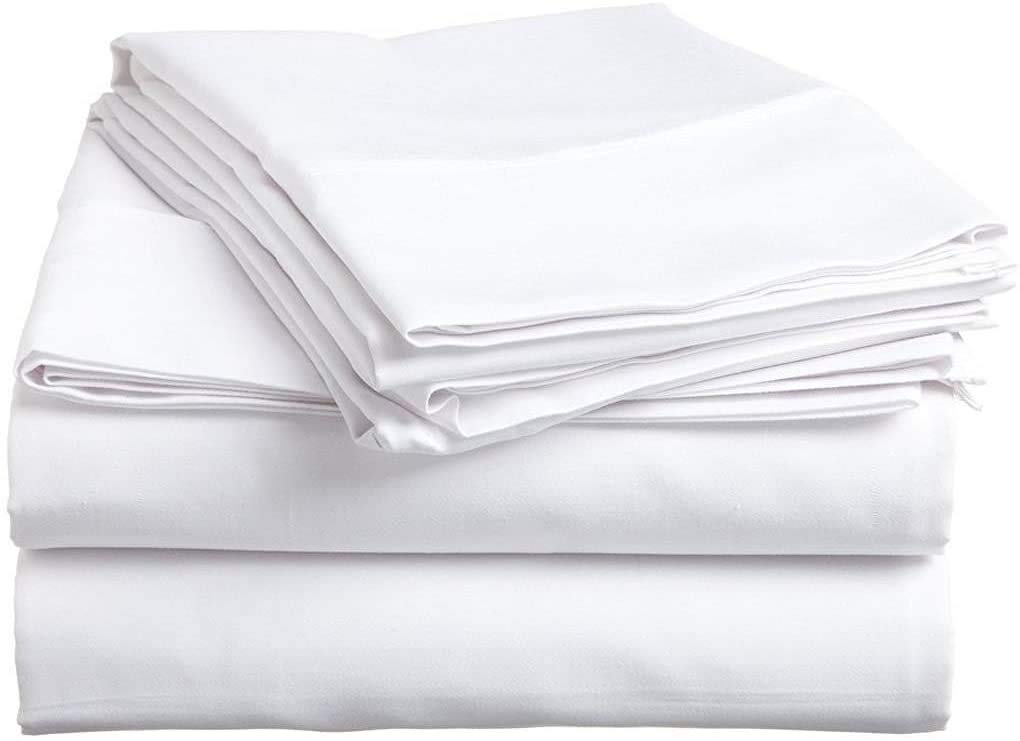 400 Thread Count 100% Egyptian Cotton RV King Sheet Set - 4 Piece Luxury Bedding with 12