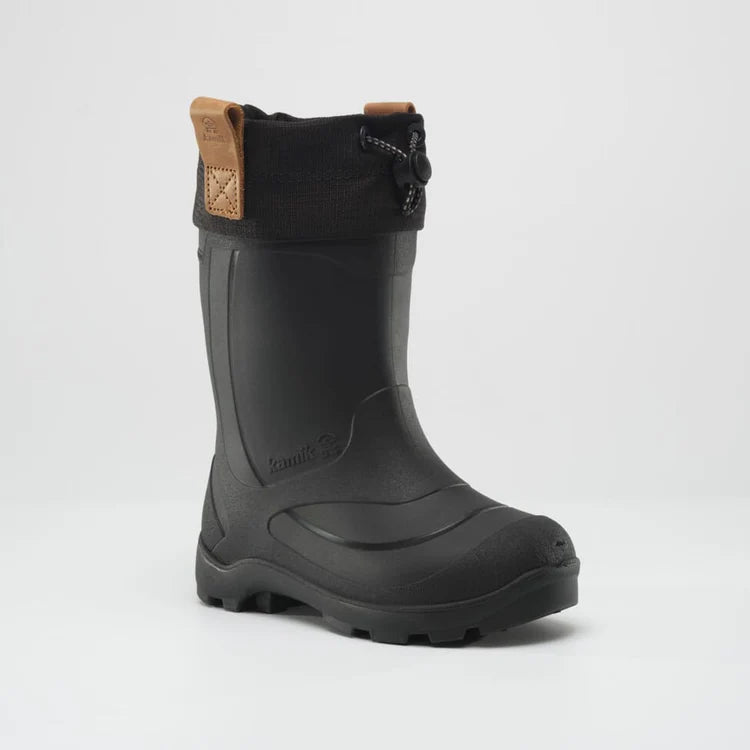 Kamik Black Tundra Jr Boot - Waterproof Winter Snow Boots for Kids - Perfect for Outdoor Play, Snowy Adventures & Cold Weather