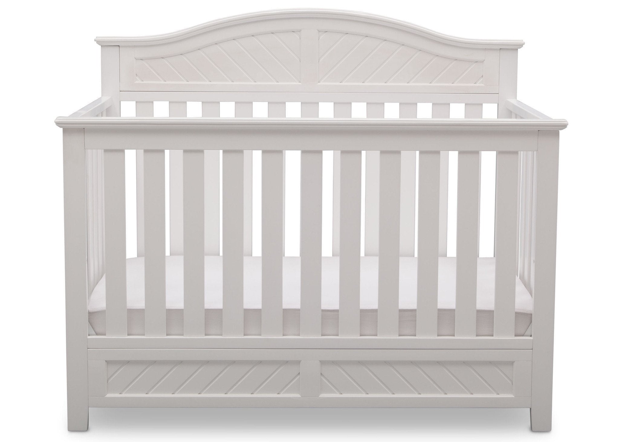 Bennington Elite Curved 4-in-1 Convertible Crib - Modern Nursery Furniture for Baby to Toddler Bed Transition | Perfect for Small Spaces & Stylish Nurseries