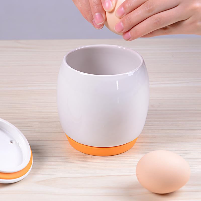 Unibos Non-Stick Ceramic Egg Cooker for Microwave - Scrambled & Poached Egg Maker with Lid | Perfect for Quick Breakfast, Camping & Dorm Cooking