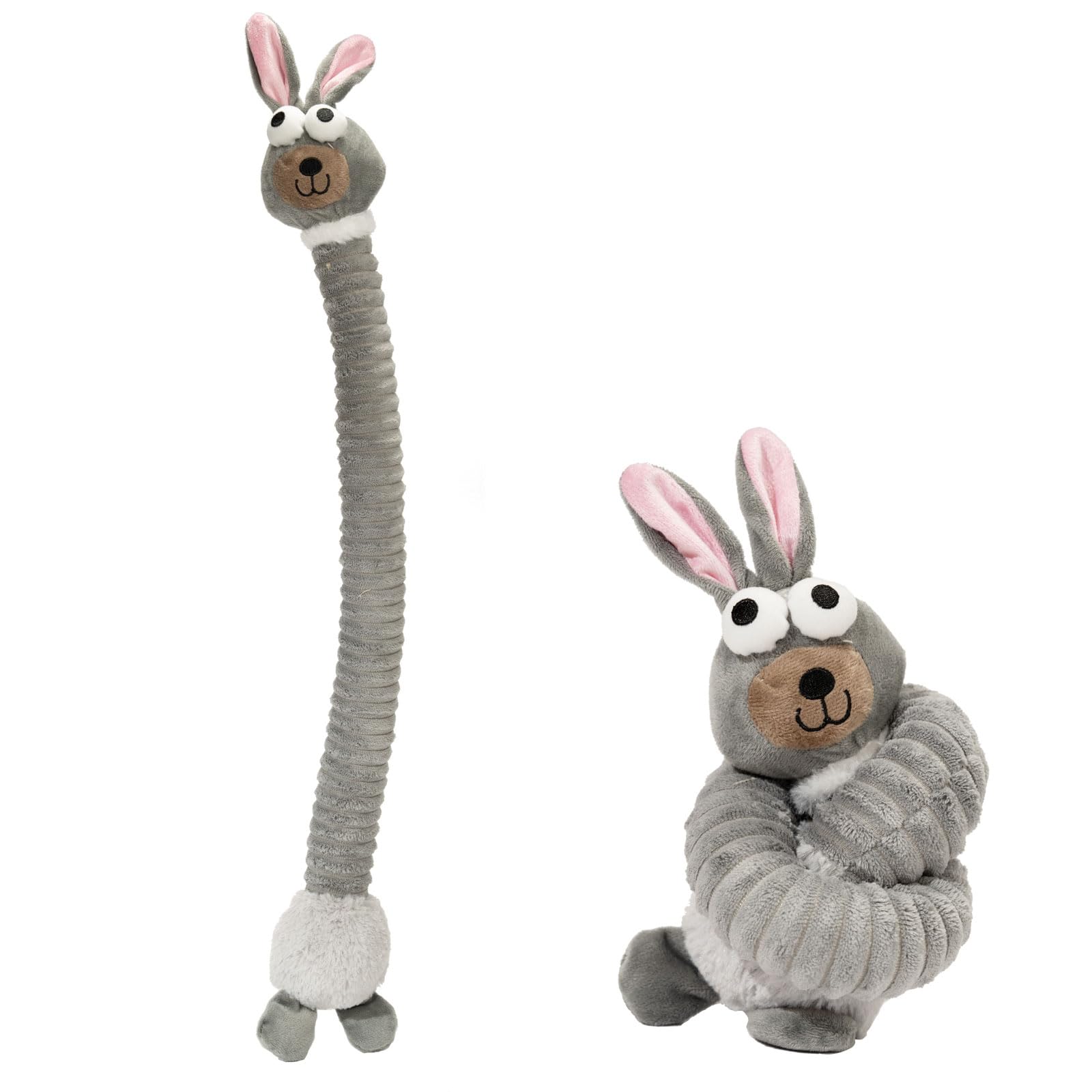Durable Squeaky Plush Dog Chew Toys for Small, Medium & Large Dogs - Crinkle & Stuffed Puppy Teething Toys for Boredom Relief & Training (Rabbit Design) - Perfect for Indoor Play, Outdoor Fetch & Training Sessions