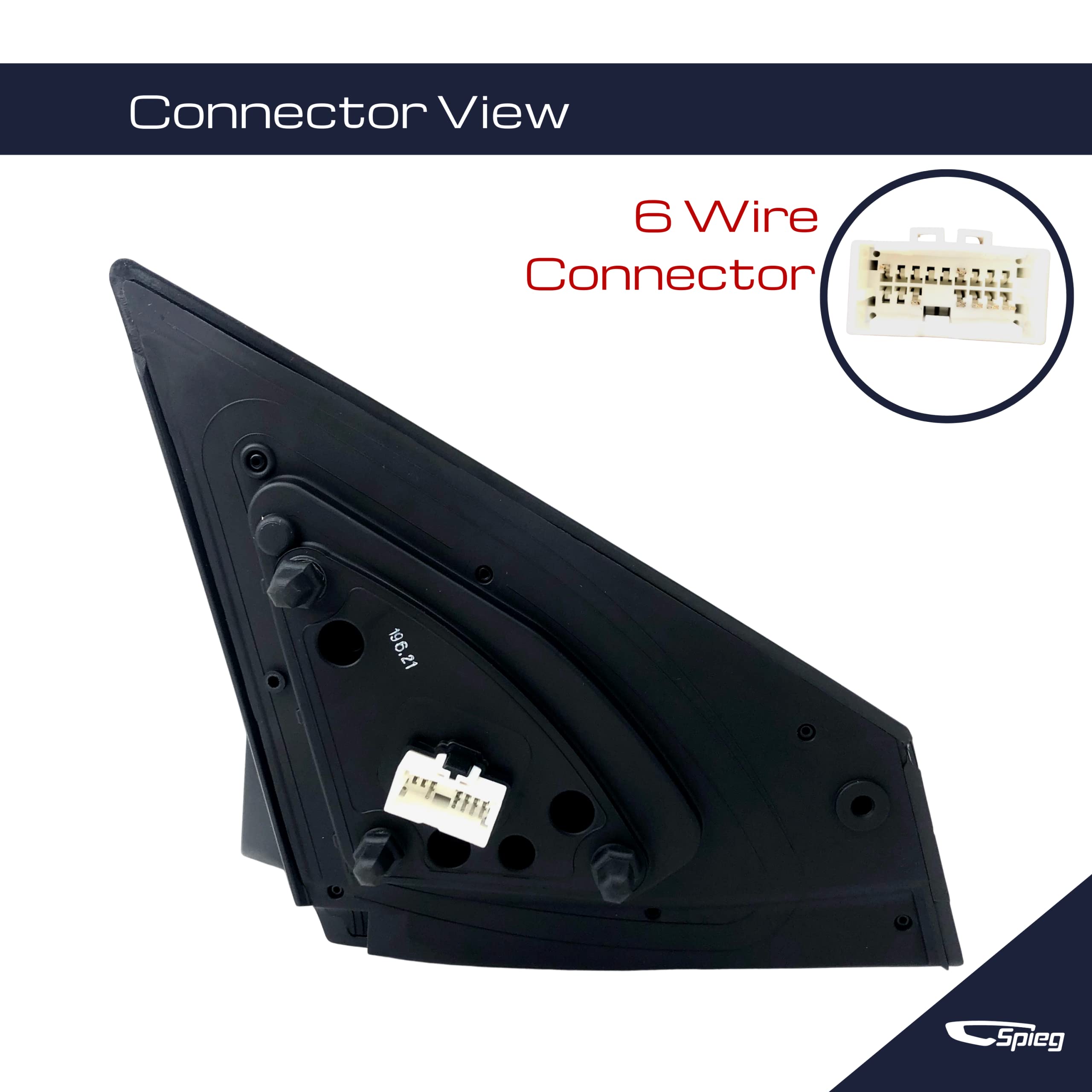 2017-2020 Hyundai Elantra Driver Side Mirror Replacement - Power Adjustable Heated Left Side View Mirror with Manual Folding & Blind Spot Monitoring | 6-Pin Connector | OEM Paint Match | Perfect for Winter Driving & Enhanced Safety