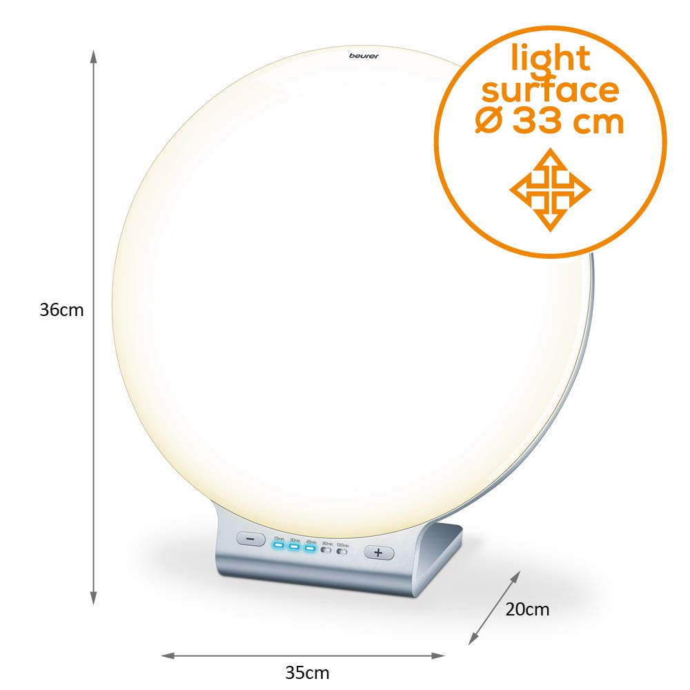 Beurer TL70 LED SAD Light Therapy Lamp - 10,000 Lux UV-Free Daylight Lamp for Seasonal Affective Disorder (SAD) | Compact Tabletop Design | Medically Certified White Light | Perfect for Home, Office & Winter Blues Relief
