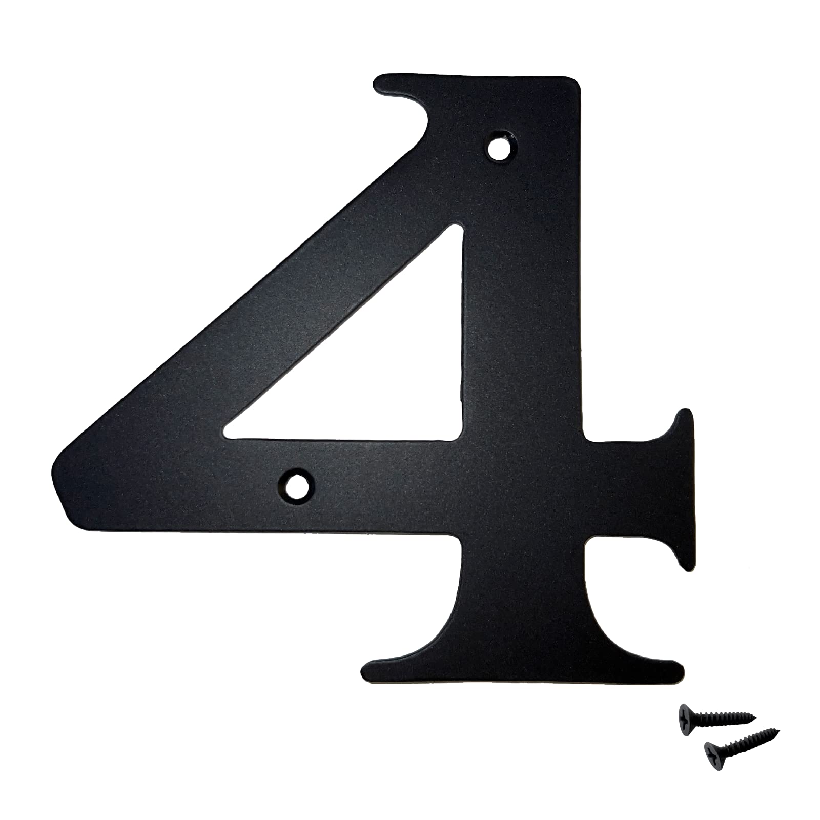 5” Powder Coated Steel Traditional House Numbers - Rust Resistant Matte Black Direct Mount Address Plaque for Home, Mailbox & Business | Durable Outdoor Signage Made in USA | Perfect for Front Door, Porch & Yard Decor