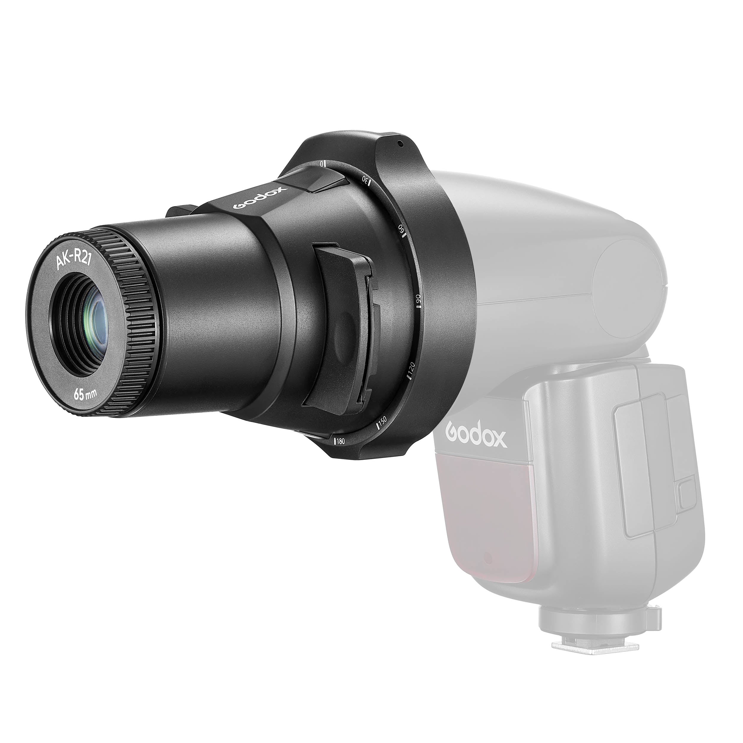 AK R21 Projection Attachment Kit for Roundhead Flashes & Speedlites - Compatible with V1, AD100Pro, AD200Pro & AD200PROII (Includes H200R Attachment) - Perfect for Portrait, Product & Studio Photography