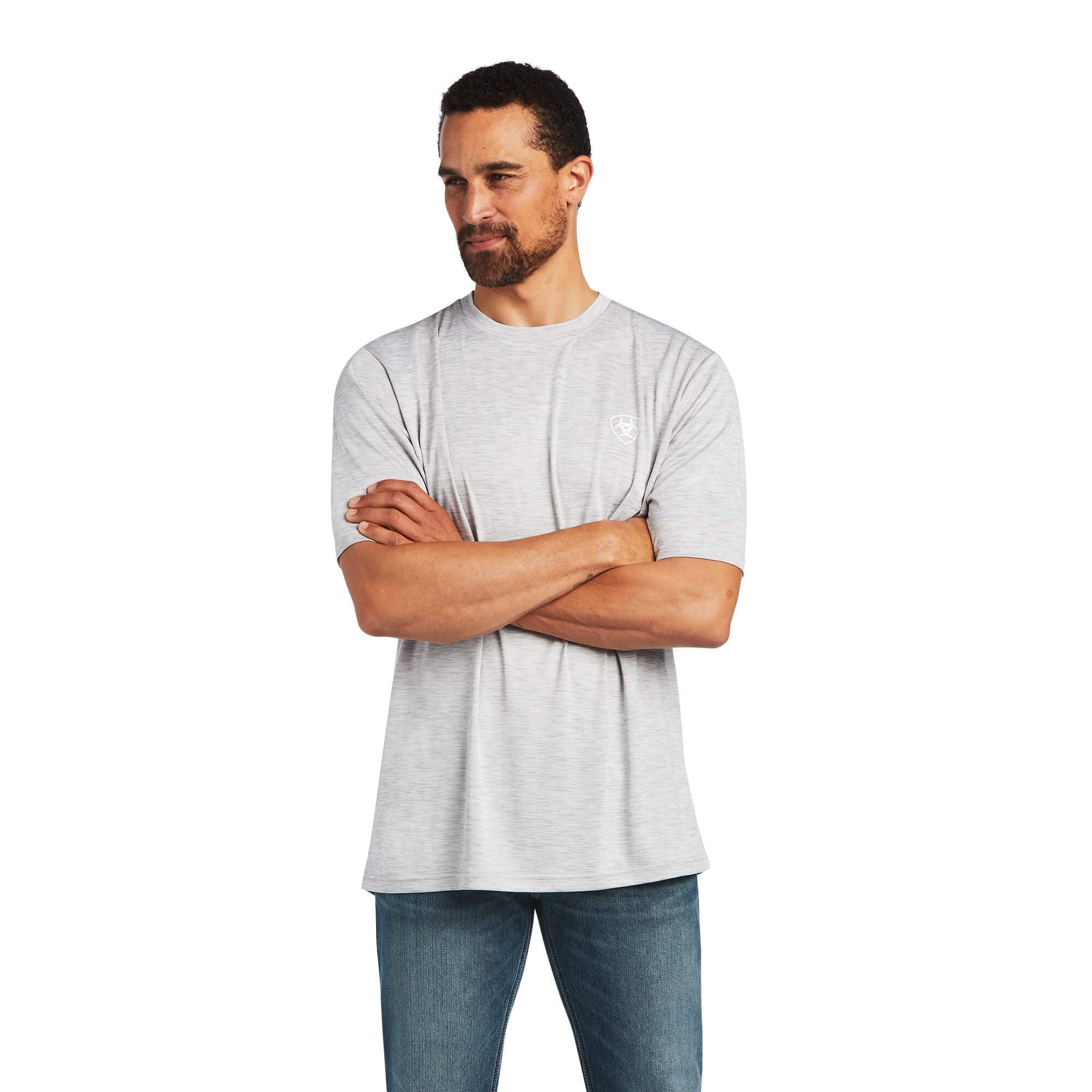 ARIAT Men's Charger Vertical Flag Graphic T-Shirt - Comfortable Casual Wear for Outdoor Activities & Patriotic Events