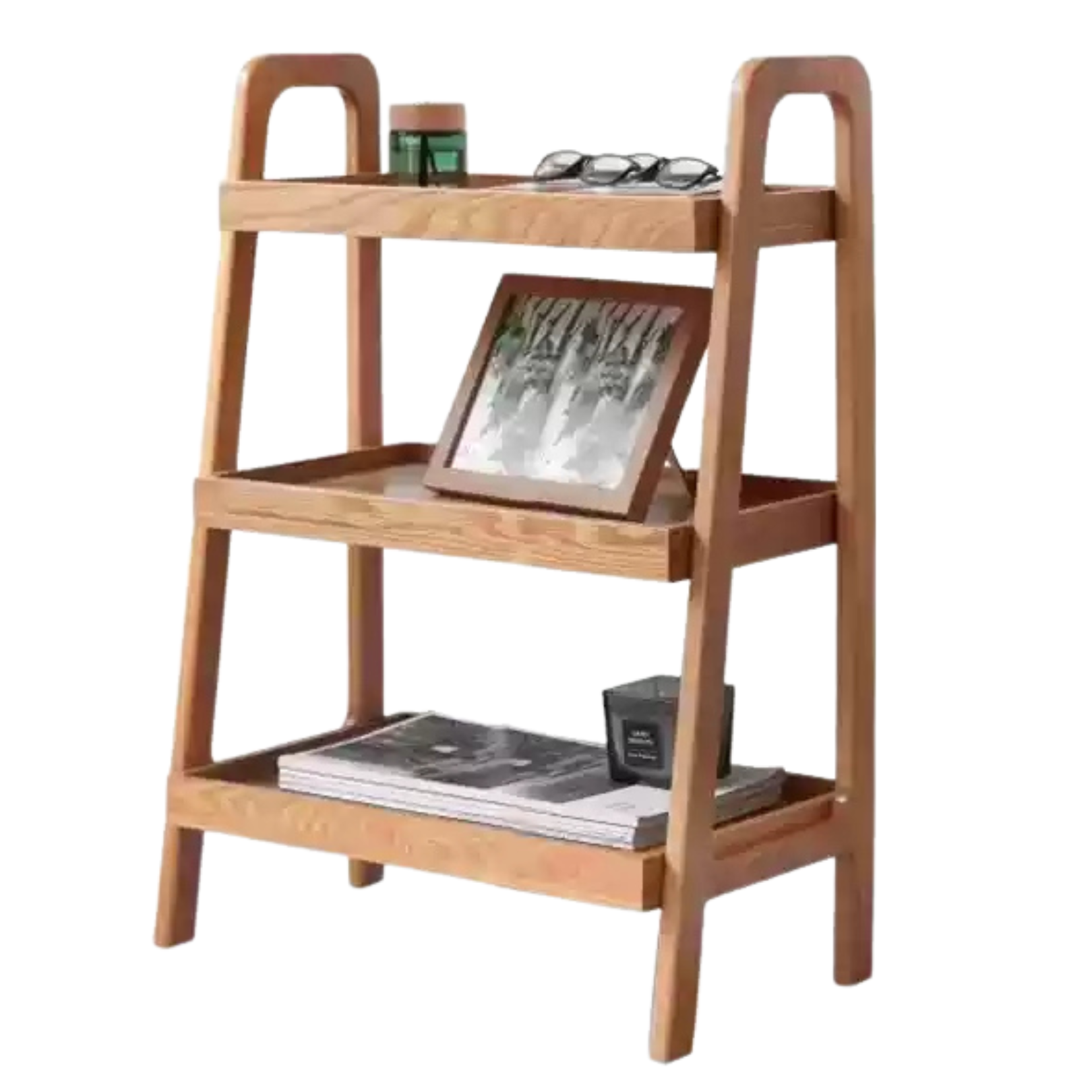 25.5x13.3x36.2 inch / 65x34x92cm / Natural wood color / side table