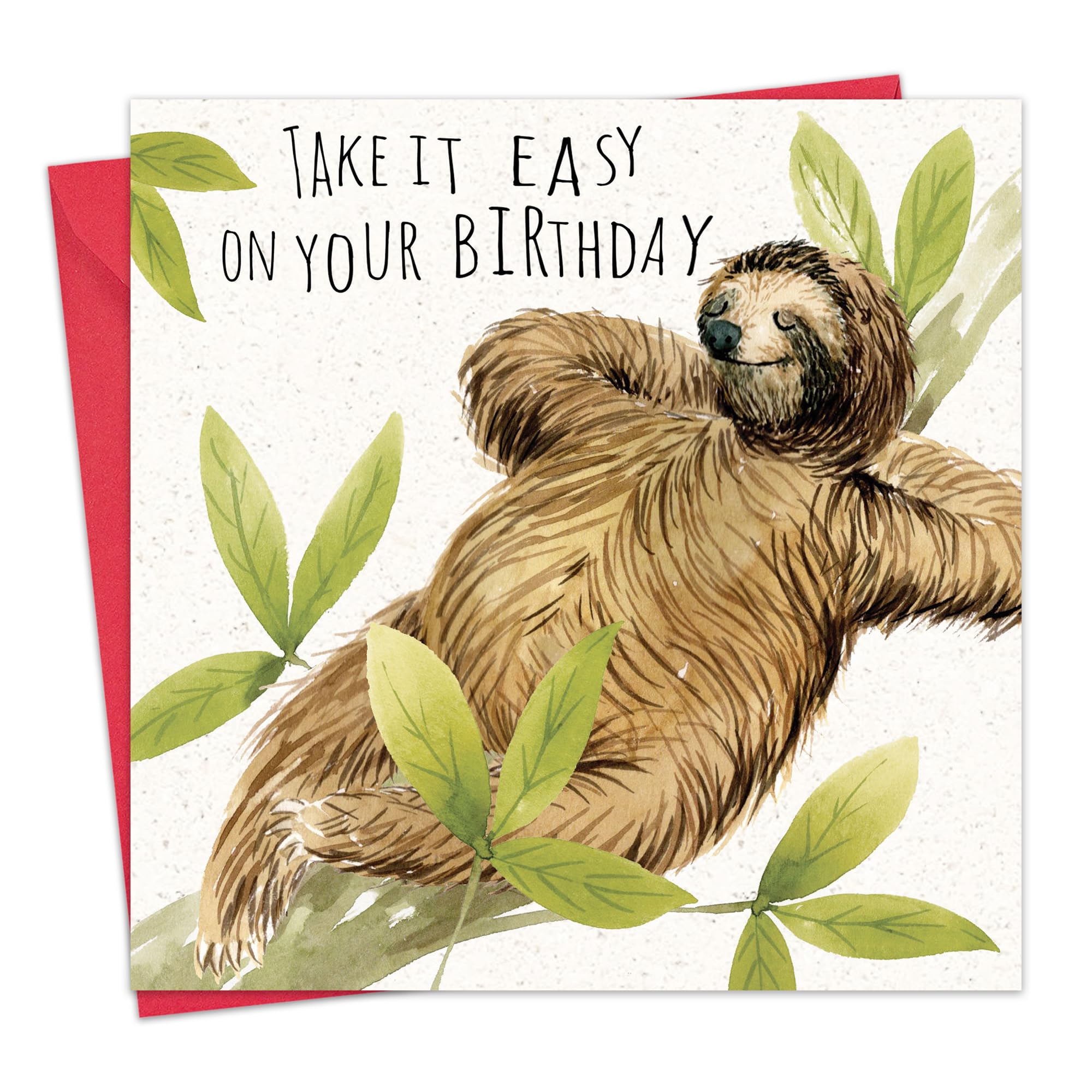 Funny Sloth Birthday Card for Men & Women - Hilarious Sloth-Themed Greeting Card for Him & Her - Perfect for Friends, Coworkers & Family - Great for Office, Home & Party Celebrations