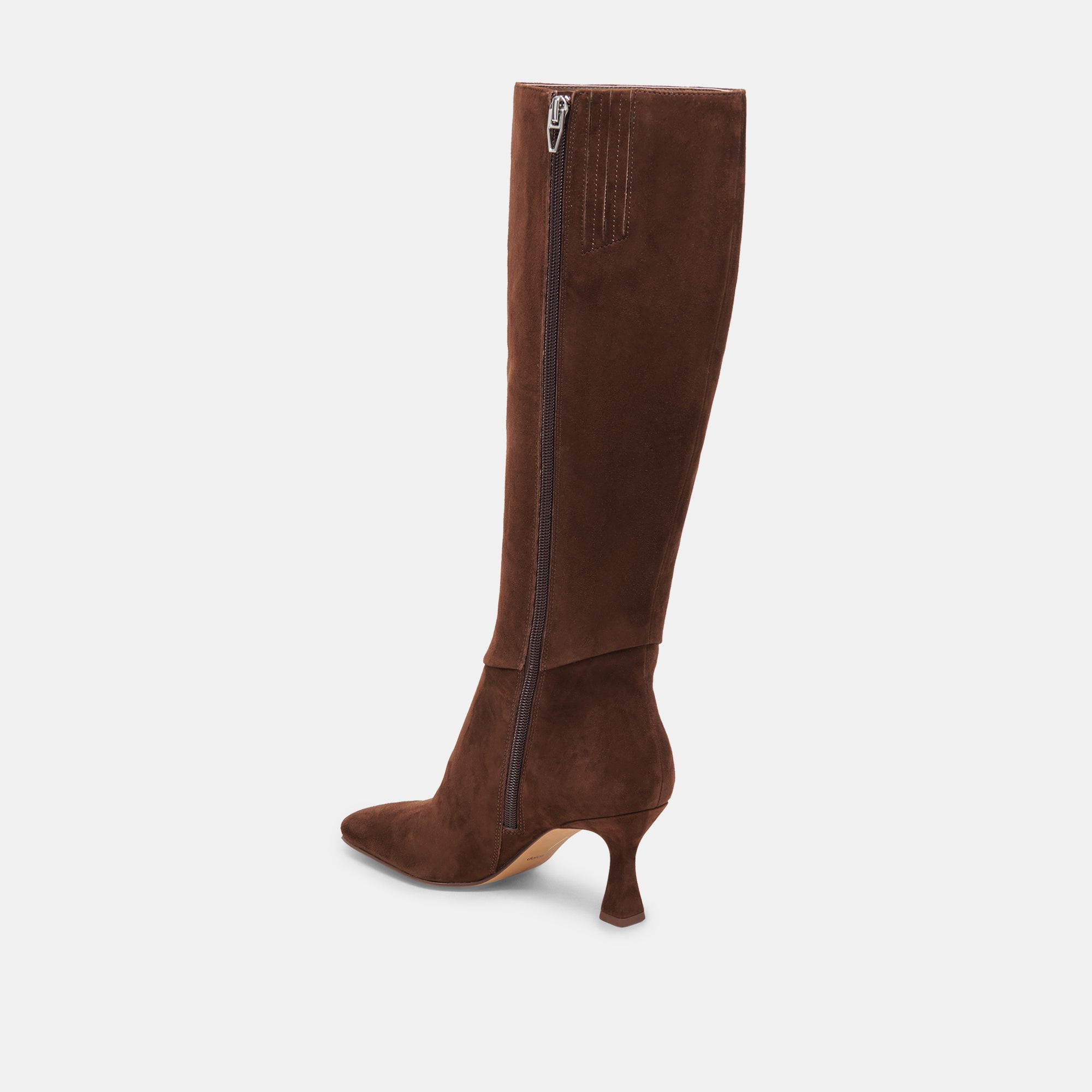 GYRA Extra Wide Calf Boots in Dark Brown Suede - Comfortable & Stylish Boots for Women with Wide Calves, Perfect for Casual Outfits, Work & Winter Wear