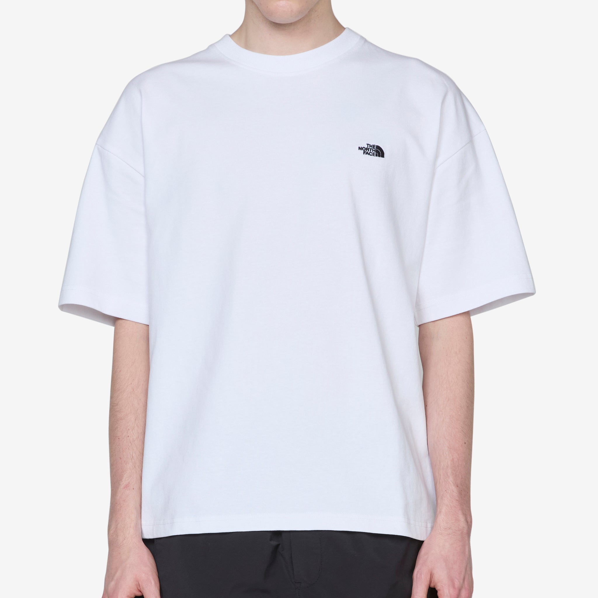 EVD Short Sleeve T-Shirt for Men Women - Comfortable Cotton Crew Neck Tee in TNF White - Perfect for Casual Wear, Gym, and Outdoor Activities