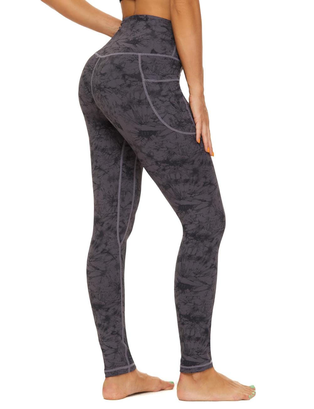 CCKO High Waisted Yoga Pants for Women with Pockets - Stretchy Workout Leggings Tummy Control - Perfect for Gym, Running & Everyday Wear