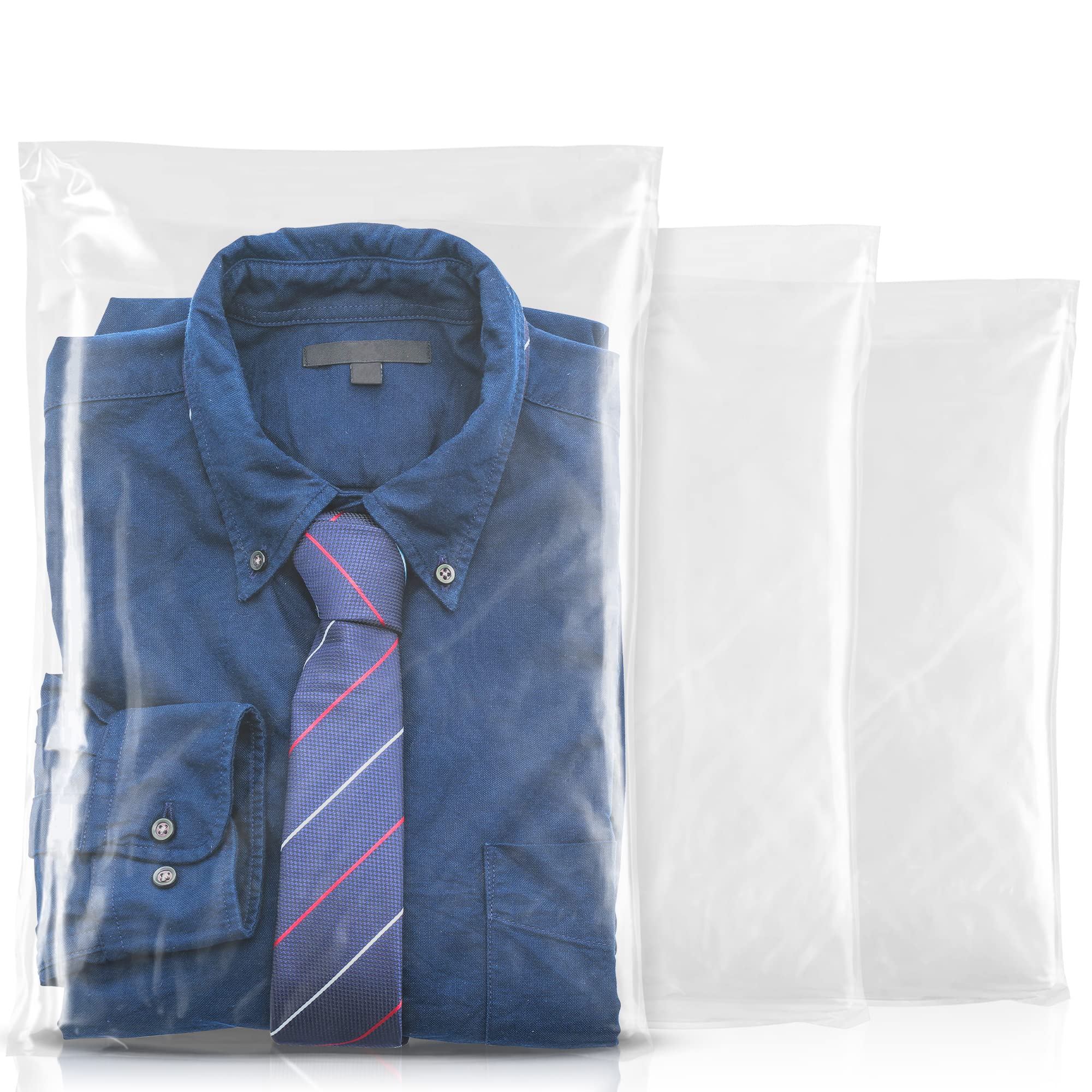 Amiff 18x24 Inches Clear Packing Bags - 25 Pack 2 Mil Plastic Shipping Bags for Clothing & Shoes | Waterproof Open-End Poly Bags for Ecommerce, Retail & Online Selling - Perfect for Garment Storage, Shipping Protection & Product Packaging