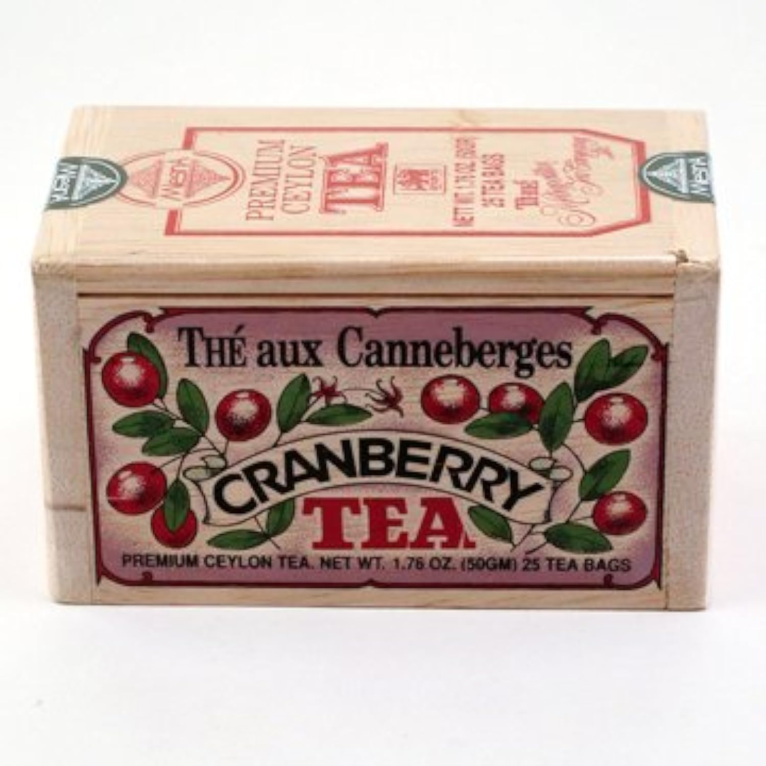 Premium Metropolitan Tea Cranberry Herbal Tea - 25 Tea Bags | Antioxidant Rich, Caffeine-Free | Perfect for Relaxation, Afternoon Tea & Gift Giving
