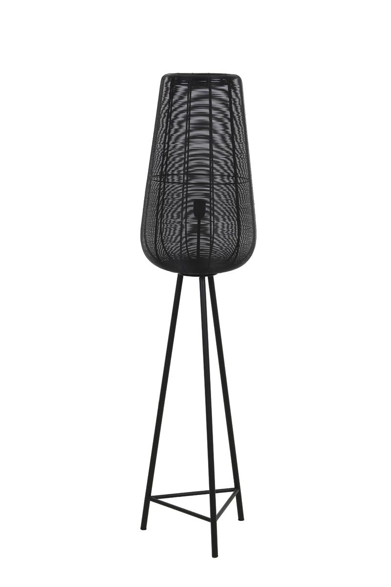 Adeta Modern Tripod Floor Lamp - Medium/Large Size in Matt Black, Nickel & Gold Finishes - Perfect for Living Room, Bedroom, or Office Lighting
