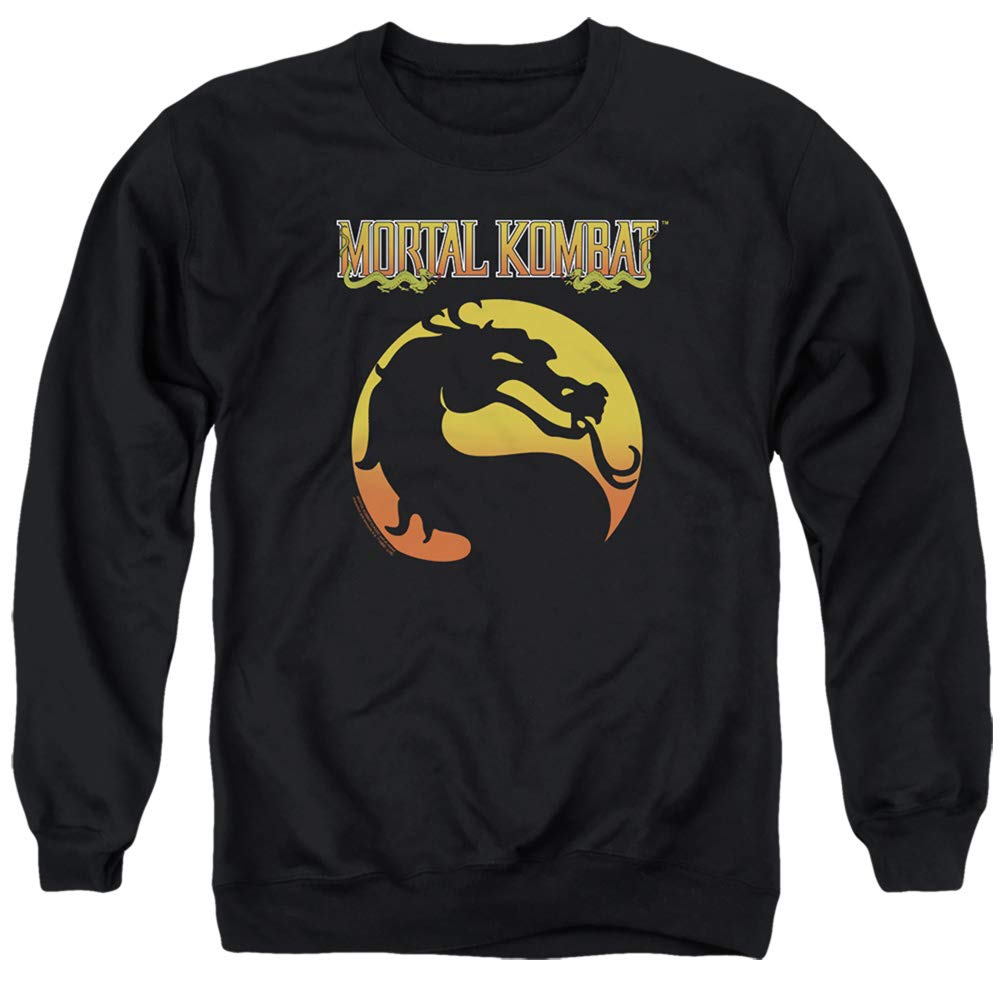 Mortal Kombat Klassic Logo Unisex Crewneck Sweatshirt for Men & Women | Casual Gaming Apparel for Fans & Cosplay