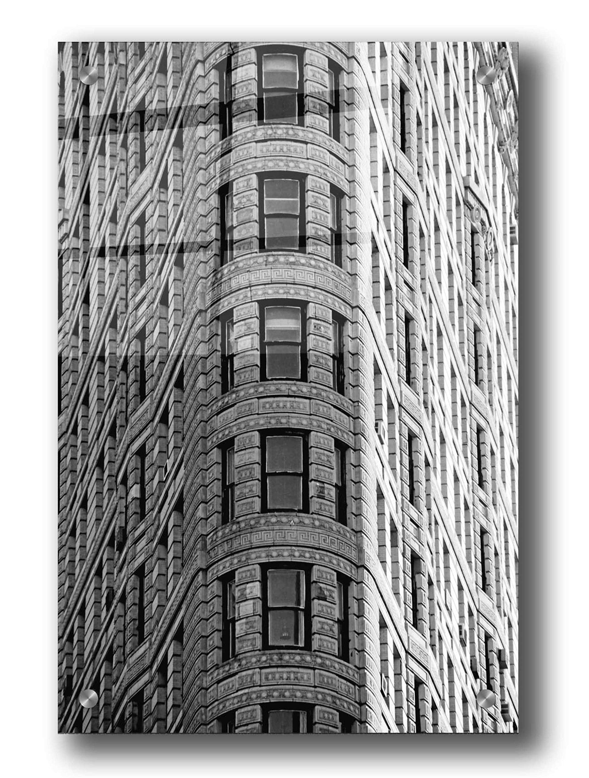 Jeff Pica 'Reflections of NYC I' Acrylic Glass Wall Art - 24x36 Inches Modern Abstract Painting for Living Room, Office & Bedroom Decor