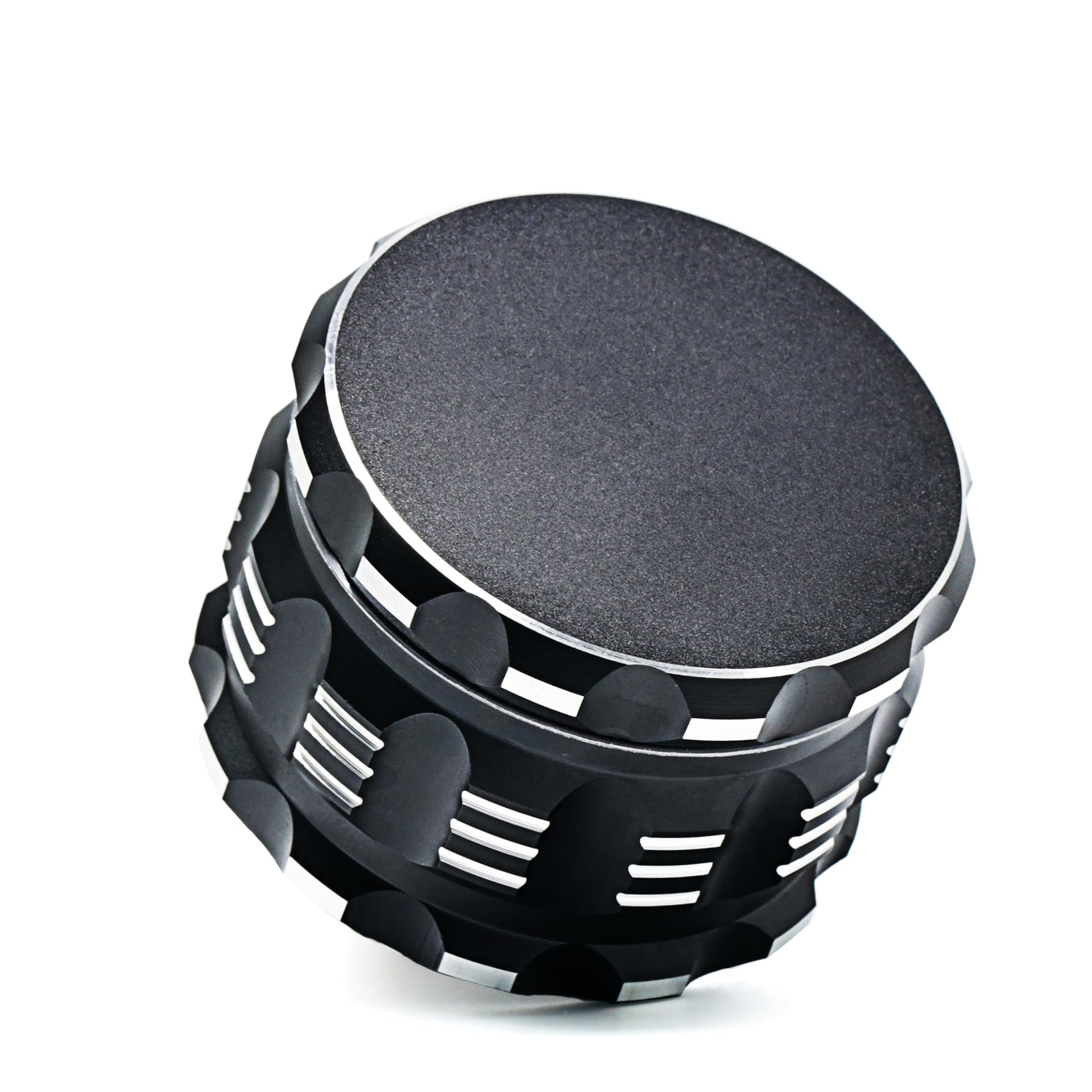 2.5 Inch Herb Grinder with 200ml Storage Jar - 2-Piece Set (Black) | Perfect for Grinding Spices, Herbs & Tobacco | Compact & Portable for Travel, Camping & Home Use
