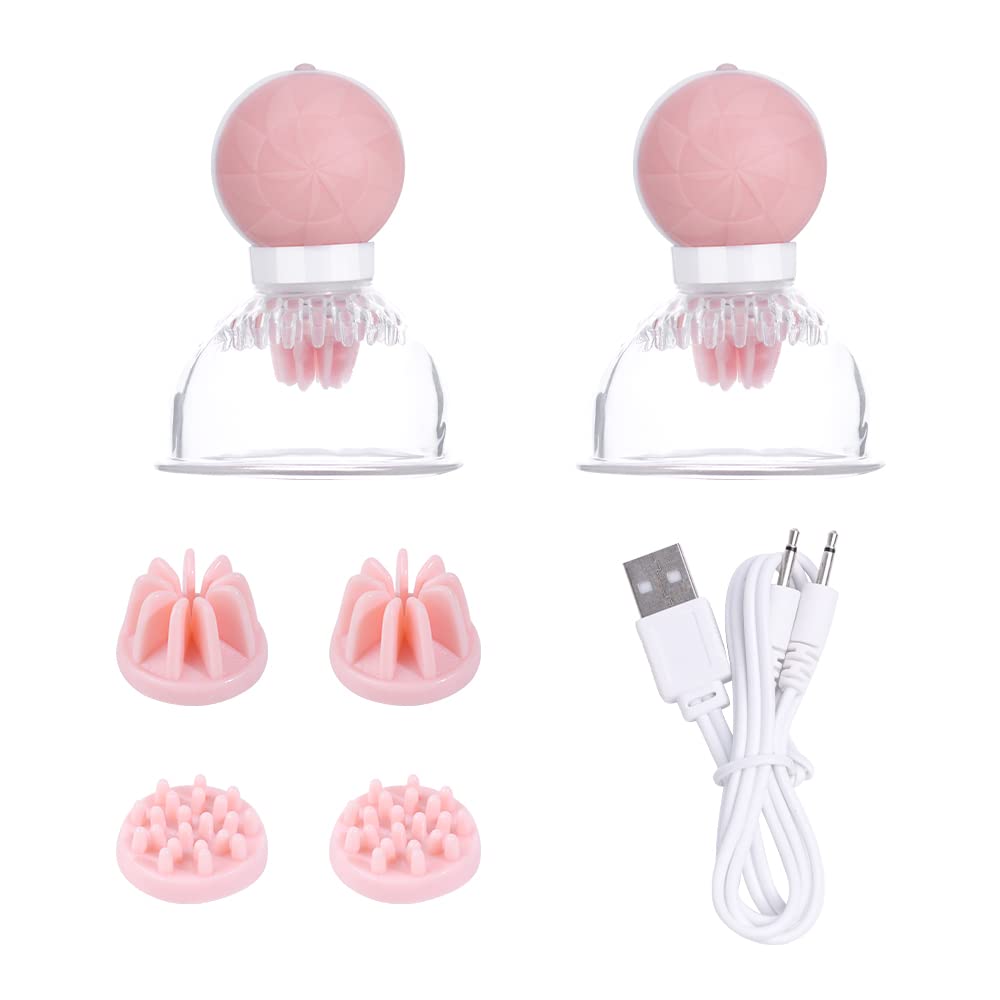 12-Speed Rechargeable Vibrating Nipple Suckers for Women - Silicone Breast Massager with Suction Cups, Couples Adult Toys for Sensual Pleasure & Intimate Play - Perfect for Foreplay, Spicing Up Relationships & Solo Exploration