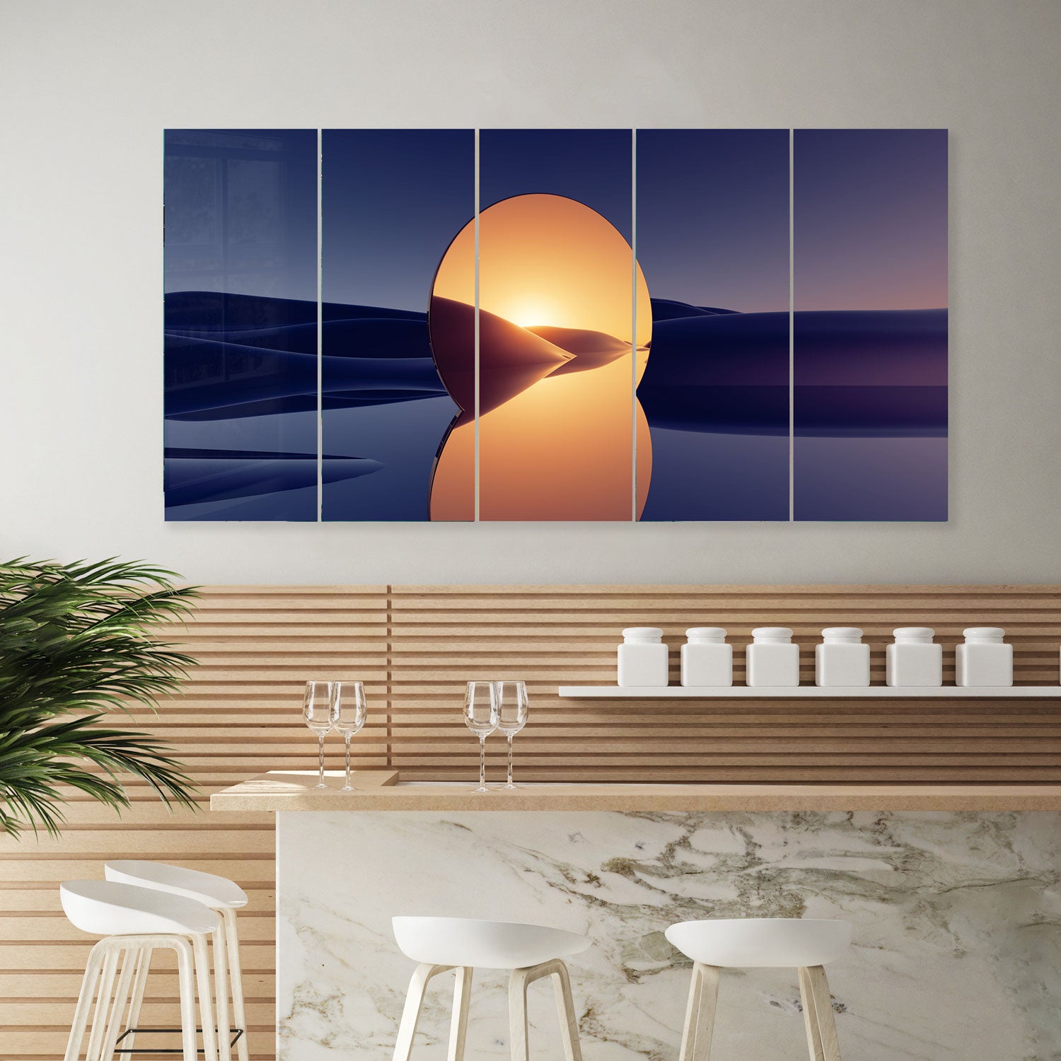 Stylish Sunset Mirror - Decorative Wall Mirror for Living Room, Bedroom & Bathroom - Perfect for Home Decor & Vanity