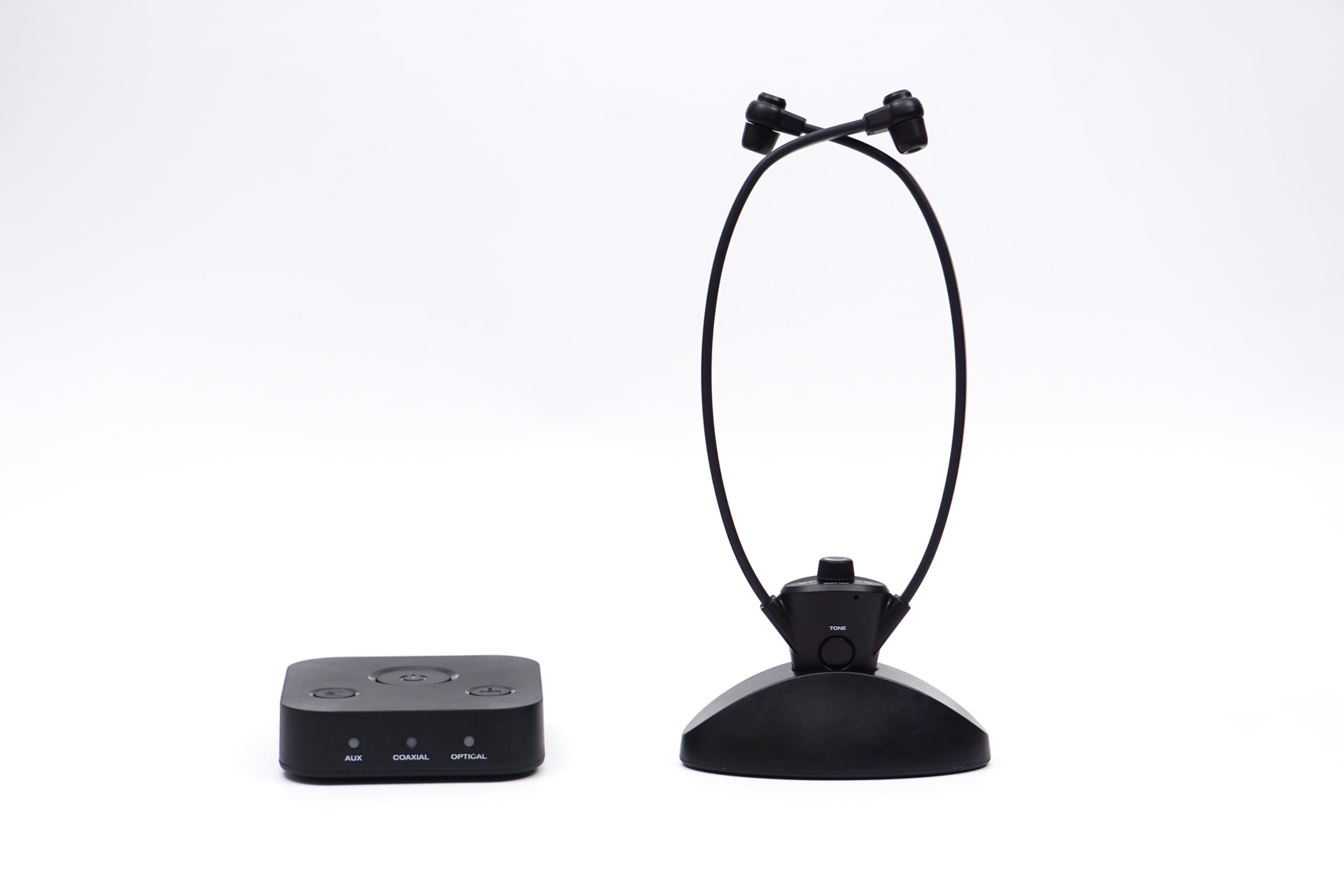 Wireless TV Headphones for Seniors & Hearing Impaired - Digital Personal Hearing Amplifier with 100ft Range, 12H Battery Life & Charging Dock - Perfect for Watching TV, Movies & Late-Night Listening Without Disturbing Others