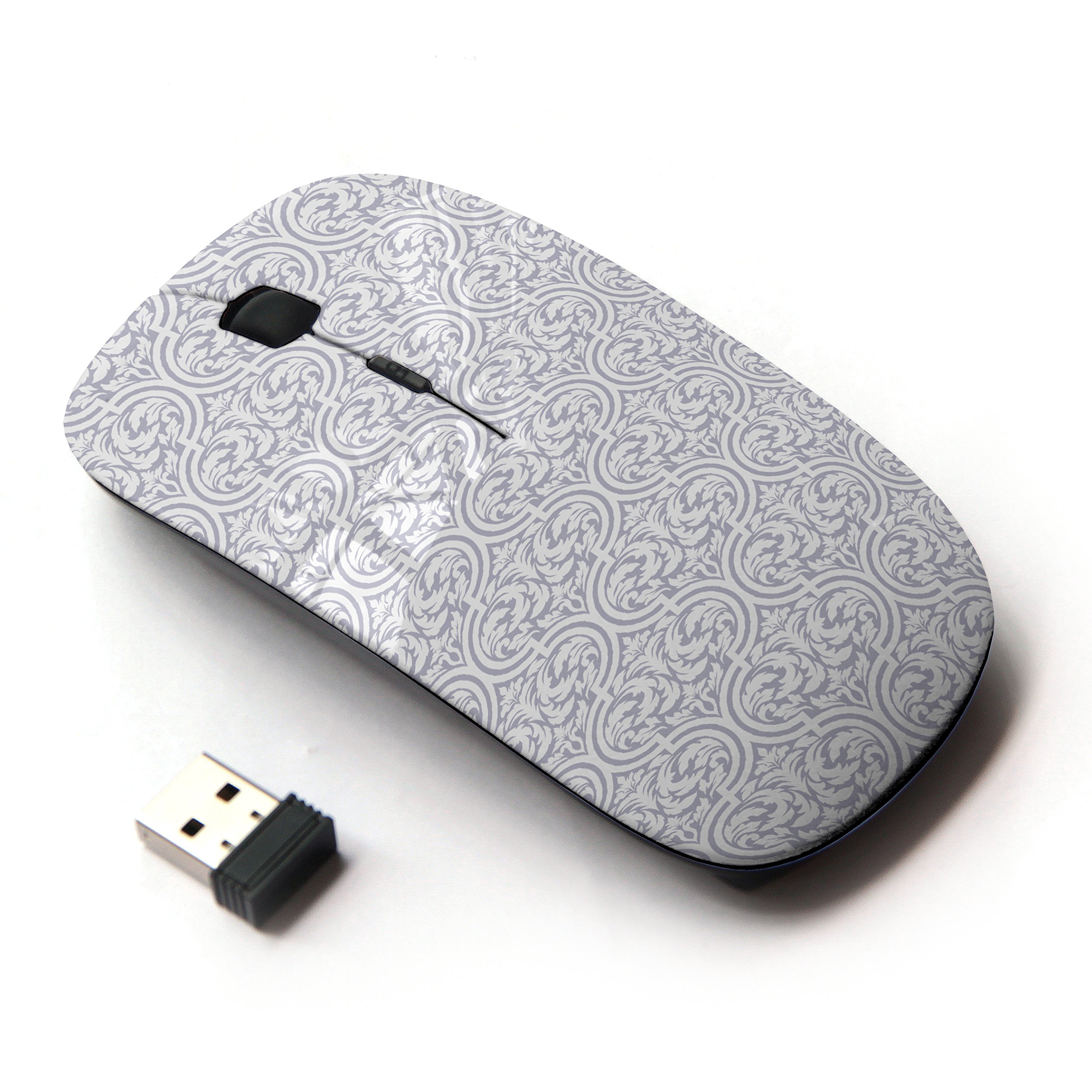 2.4G Wireless Optical Mouse with Retro Floral Design - Ergonomic USB Computer Mouse for Laptop, PC, Mac - Perfect for Home, Office, and Gaming Use
