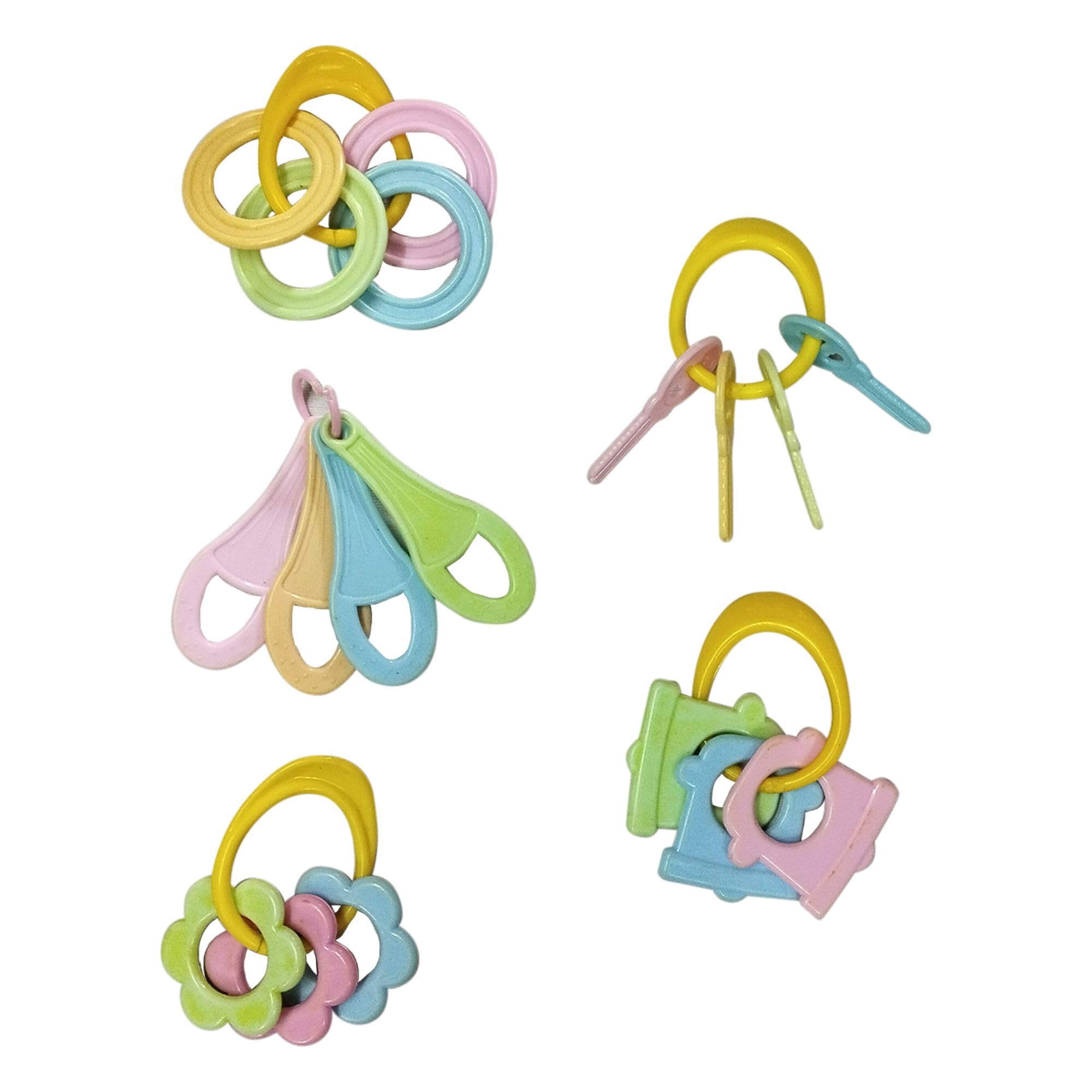 **Baby Teething Toys for Infants - 5 Pack Safe Chewable Teethers with BPA-Free Silicone, Soothing Sore Gums for Newborns & Toddlers - Perfect for Home, Travel & Daycare Use**