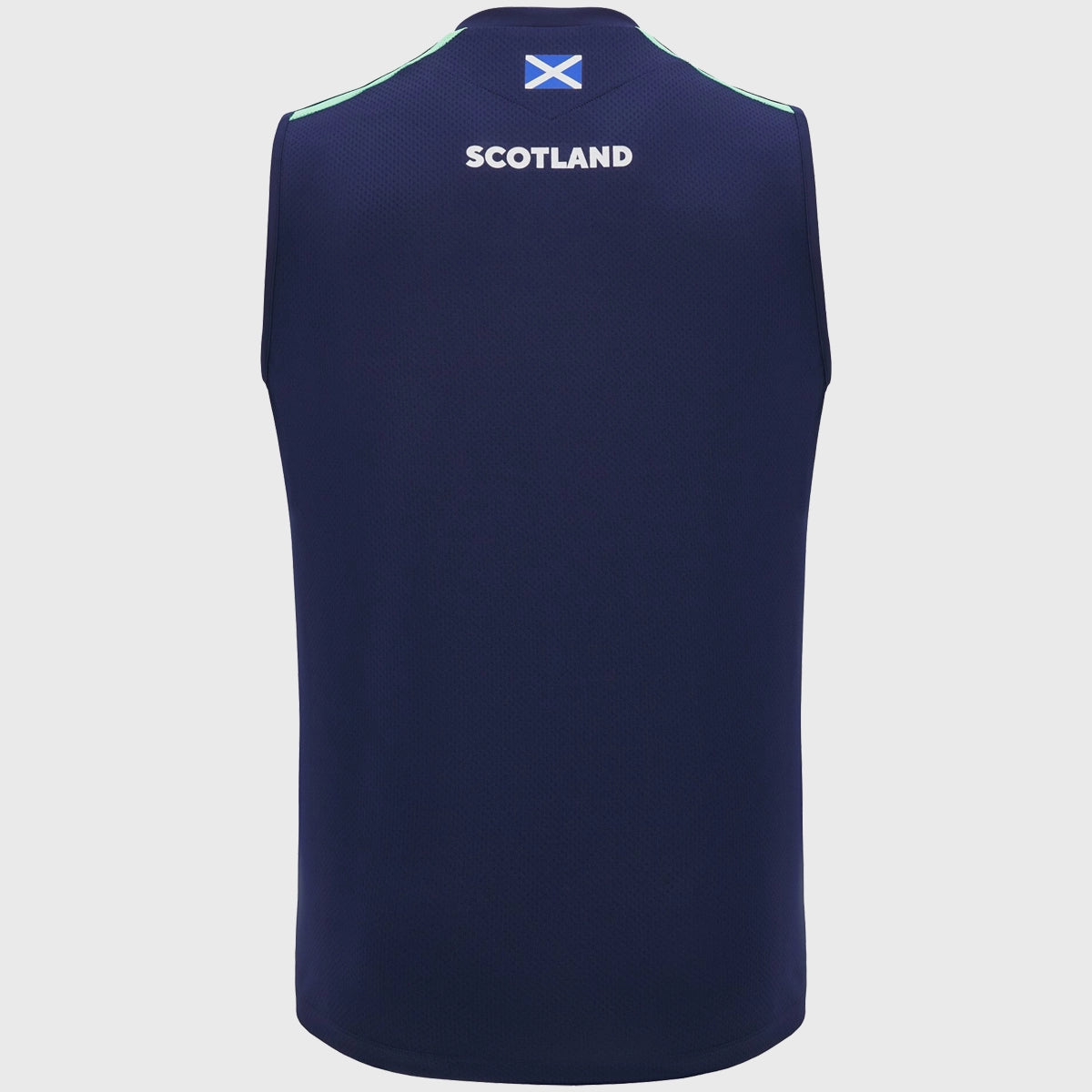 Scotland Rugby Macron Sleeveless Jersey - Navy Blue Performance Shirt for Training & Match Day