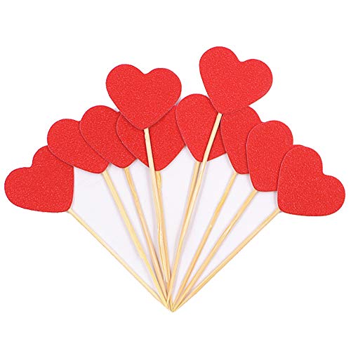Red Glitter Mini Hearts
