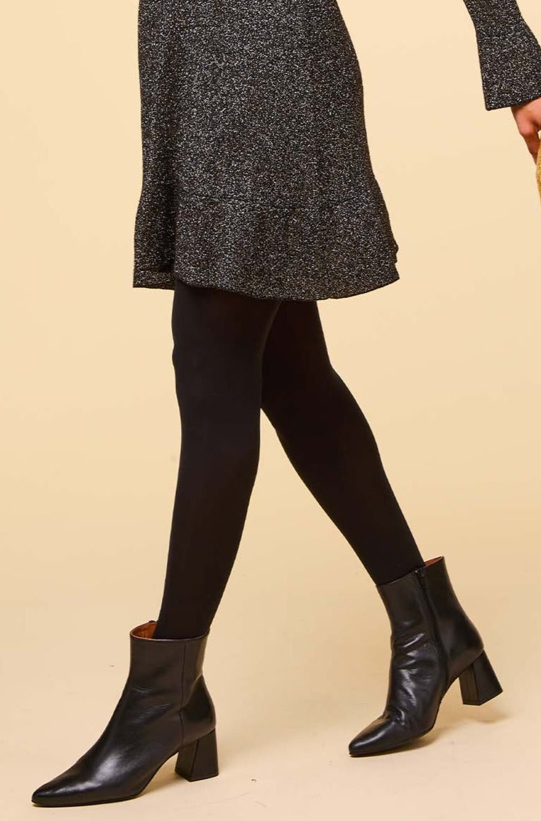 DWRS Lugano Black Leather Ankle Boots for Women - Stylish & Comfortable Footwear for Casual Outings & Office Wear