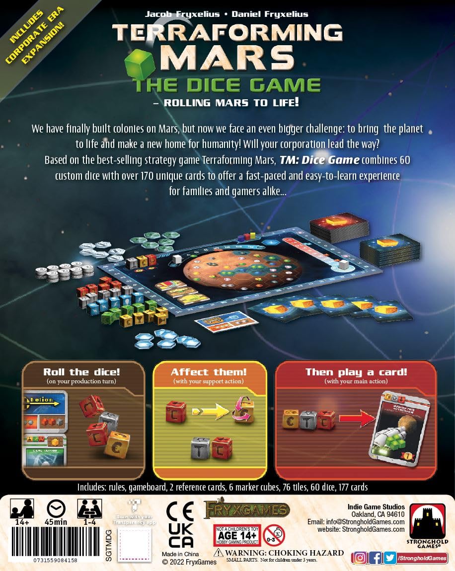 Terraforming Mars: The Dice Game - Strategic Board Game for 1-4 Players Ages 14+ | Perfect for Family Game Nights & Sci-Fi Enthusiasts