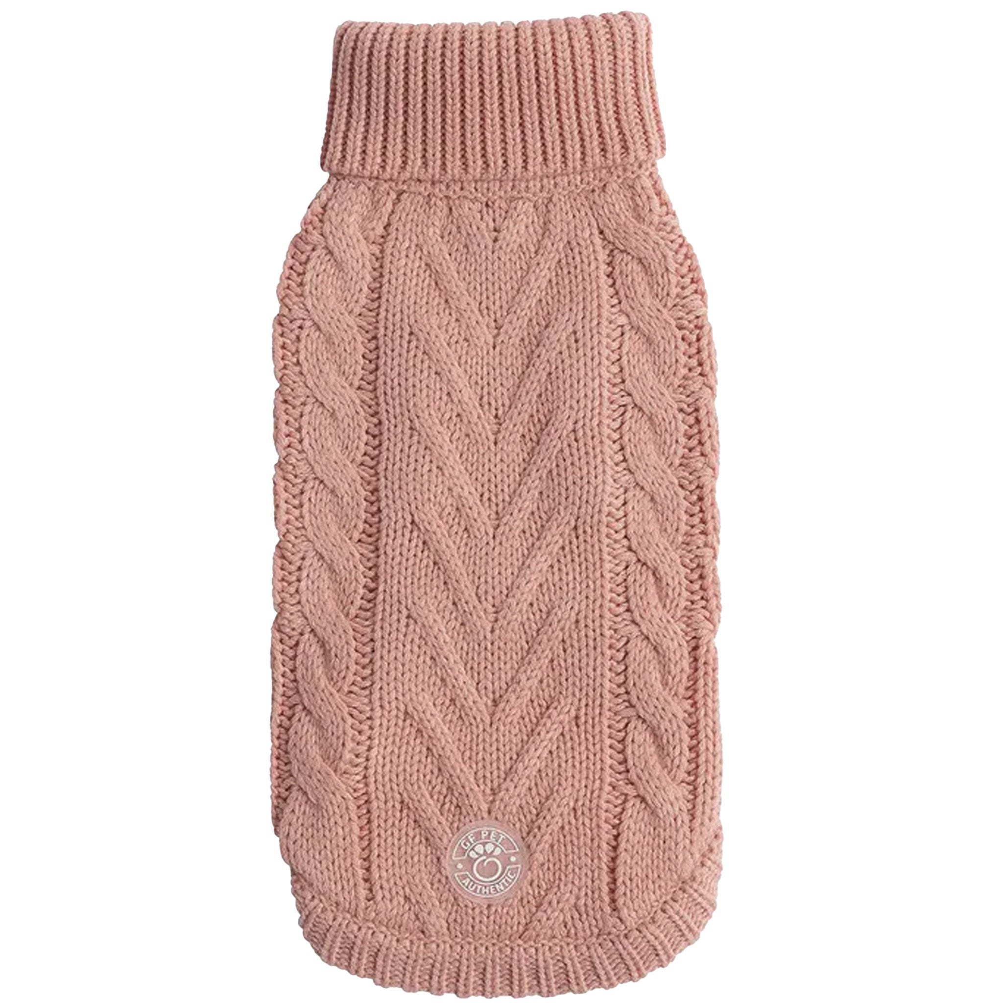 GF Pet Chalet Sweater for Small Dogs - Cozy Pink Knitted Dog Sweater for Winter, Indoor & Outdoor Wear