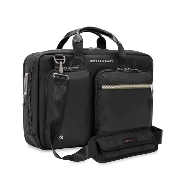 Briggs & Riley HTA Medium Slim Expandable Briefcase - Professional Laptop Bag for Business Travel & Office Commute - Durable Carry-On with Expandable Storage for Work Essentials