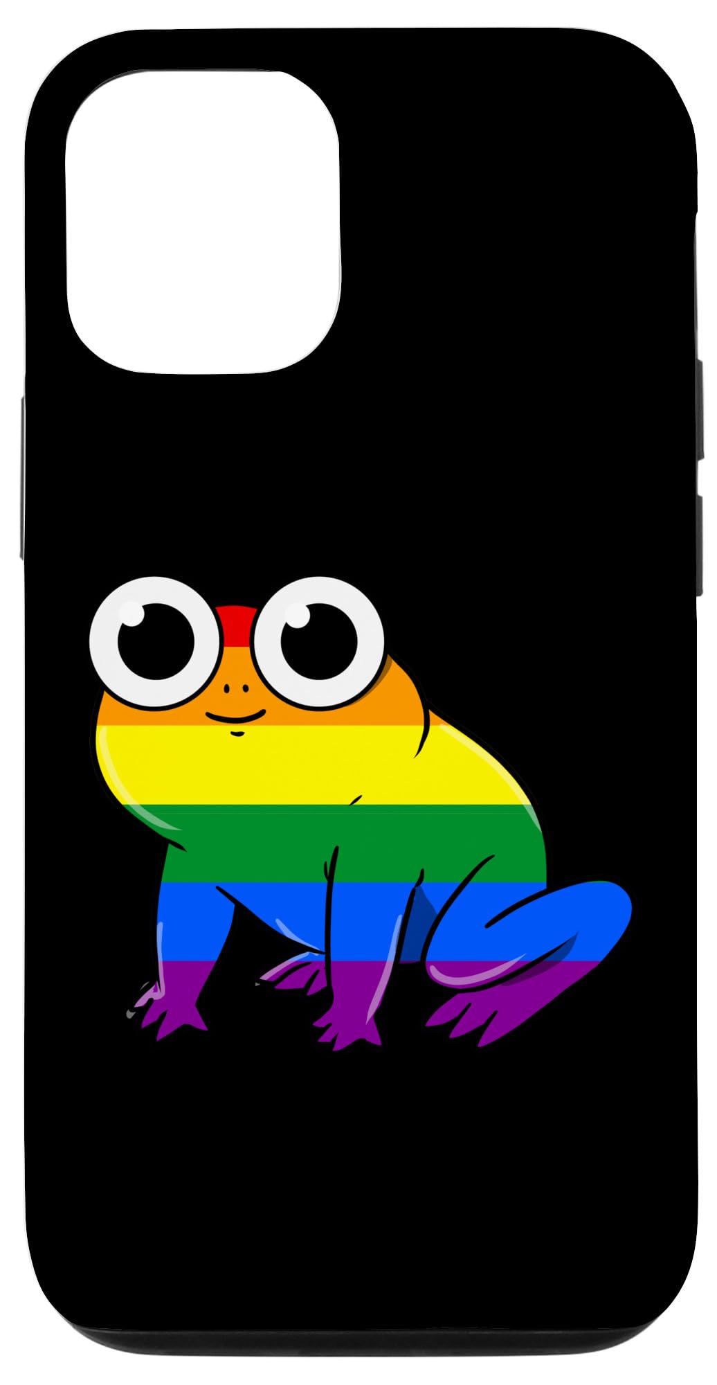 iPhone 12/12 Pro Rainbow Pride Frog Phone Case - Colorful LGBTQ+ Protective Cover for Daily Use & Pride Events