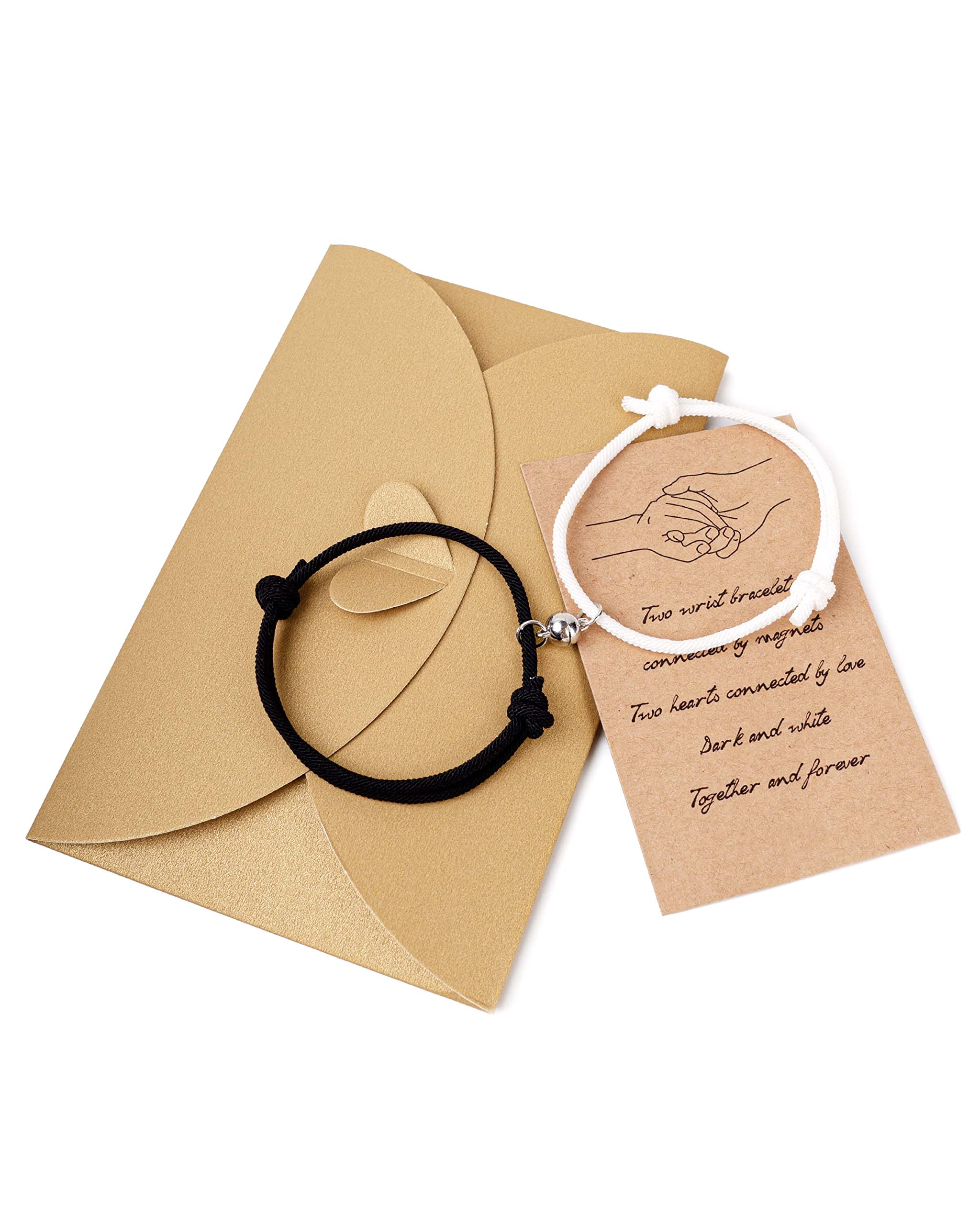 MoHern Magnetic Couple Bracelets - Matching Love & Friendship Bracelets for Couples & Best Friends - Romantic Gifts with Eternal Love Vows - Perfect for Anniversaries, Valentine's Day & Special Occasions