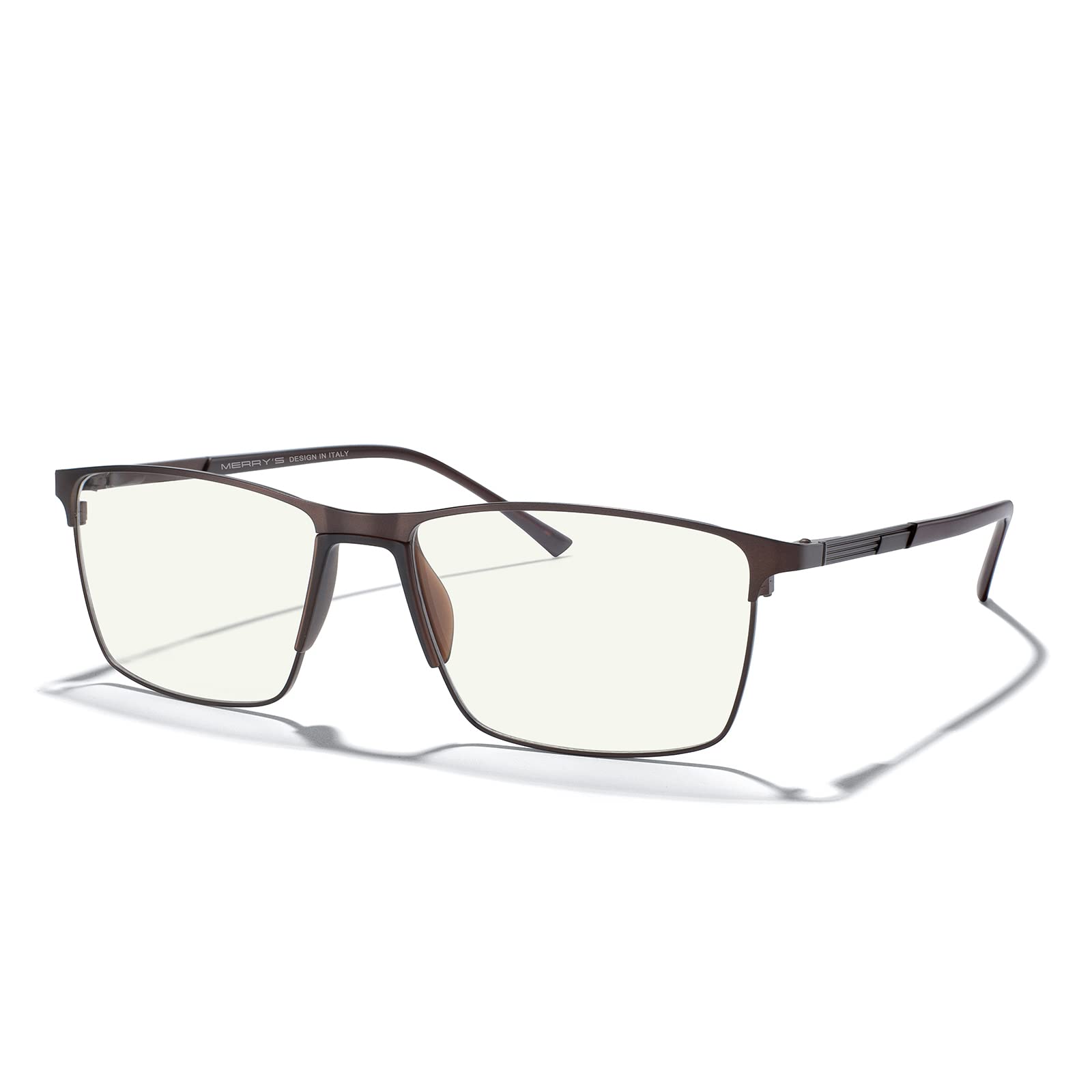 Blue Light Blocking Glasses for Men - Fashion Metal Frame Reading Glasses with Spring Hinge - Computer & Gaming Eyewear for Eye Strain Relief