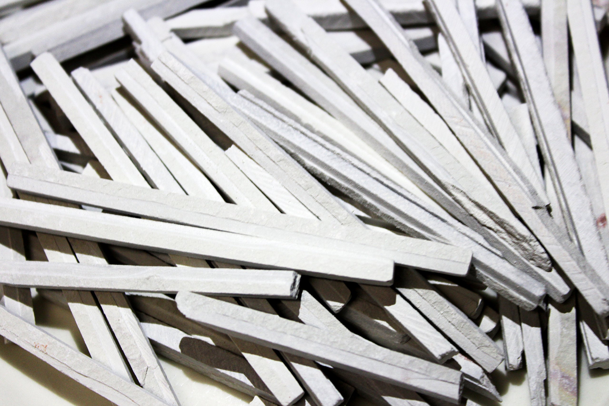Edible Thin Slate Chalk Pencils - Natural White Limestone Chalk Sticks for Pica, Safe & Non-Toxic | Perfect for Kids, Pregnant Women & Sensory Play