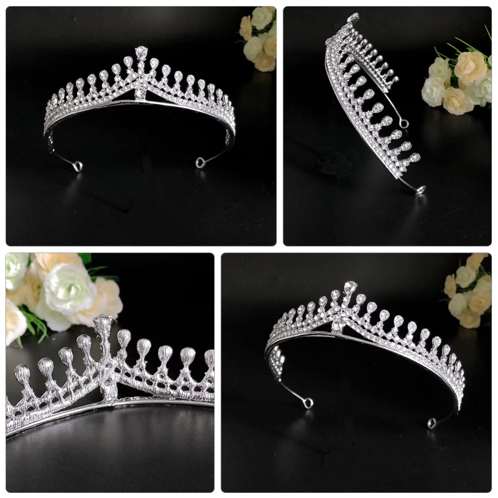 Minkissy 1pc Diamond Crown Headband for Women - Rhinestone Bridal Tiara Headpiece with Crystal Accents - Perfect for Weddings, Prom, Pageants & Special Occasions