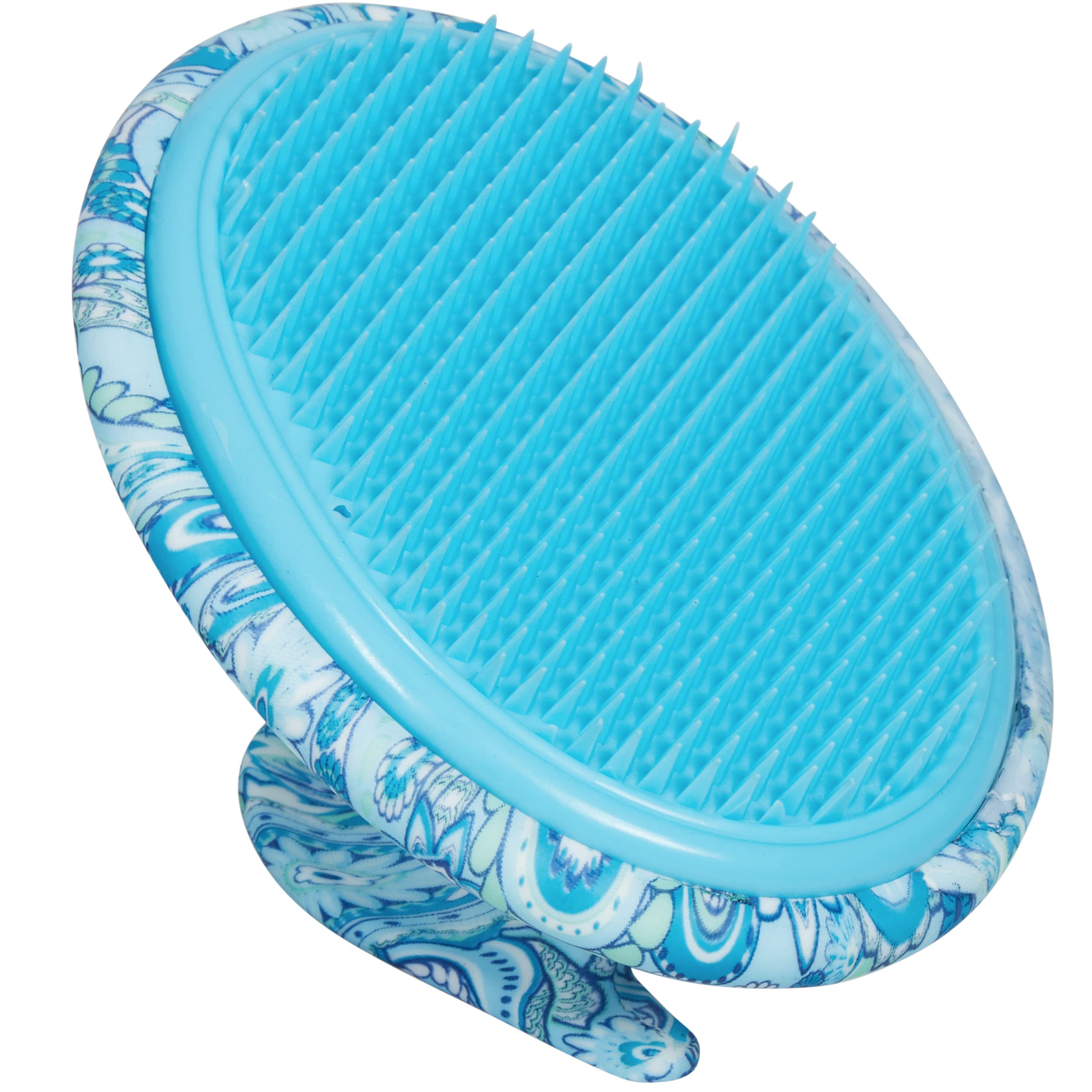 Dylonic Exfoliating Body Brush for Razor Bumps & Ingrown Hair Treatment - Blue Skin Scrubber for Smooth Legs, Armpit & Bikini Line Care - Prevent Strawberry Skin & Shaving Irritation - Perfect for Pre-Shave Prep & Post-Shave Soothing (1 Pack)