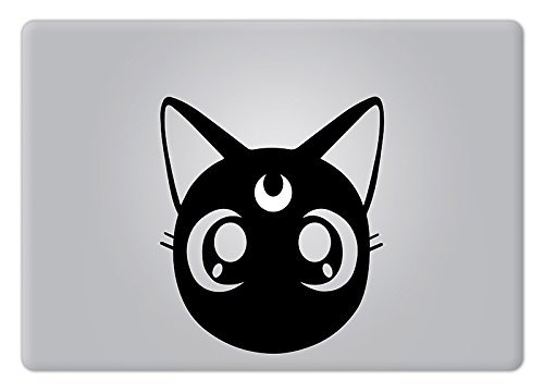 SHANCrafts Luna Sailor Moon Vinyl Sticker for MacBook - Decorative Laptop Skin Compatible with MacBook Air Pro & Retina - Perfect for Anime Fans, School, Office & Personalization
